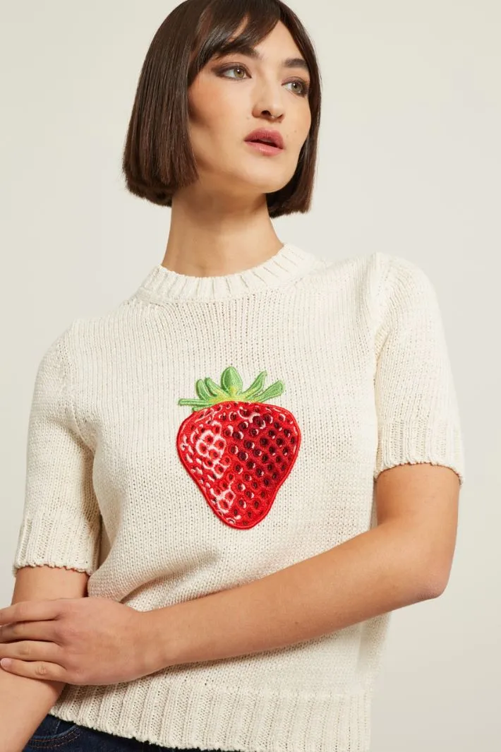 Maglia con ricamo