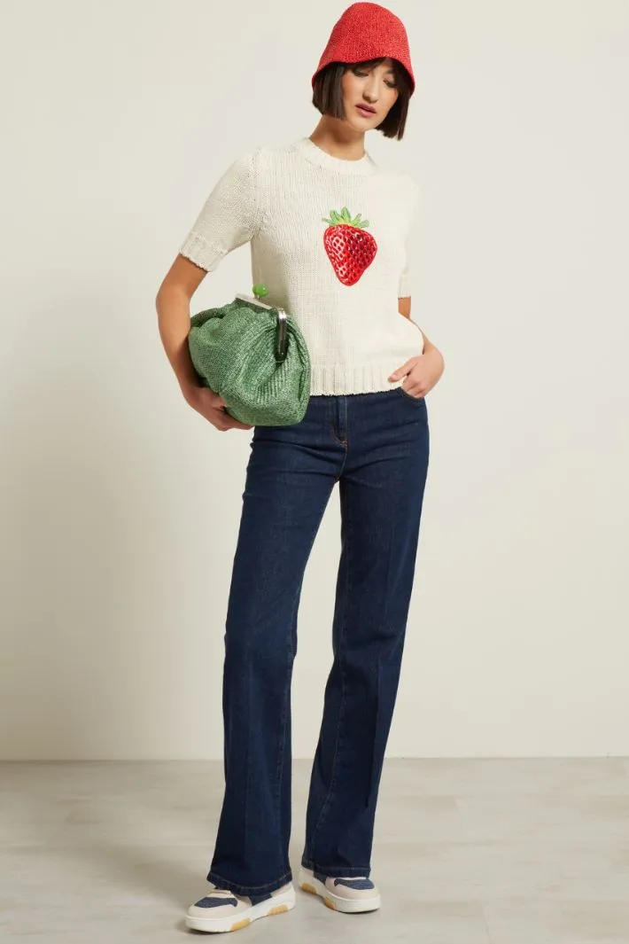 Maglia con ricamo