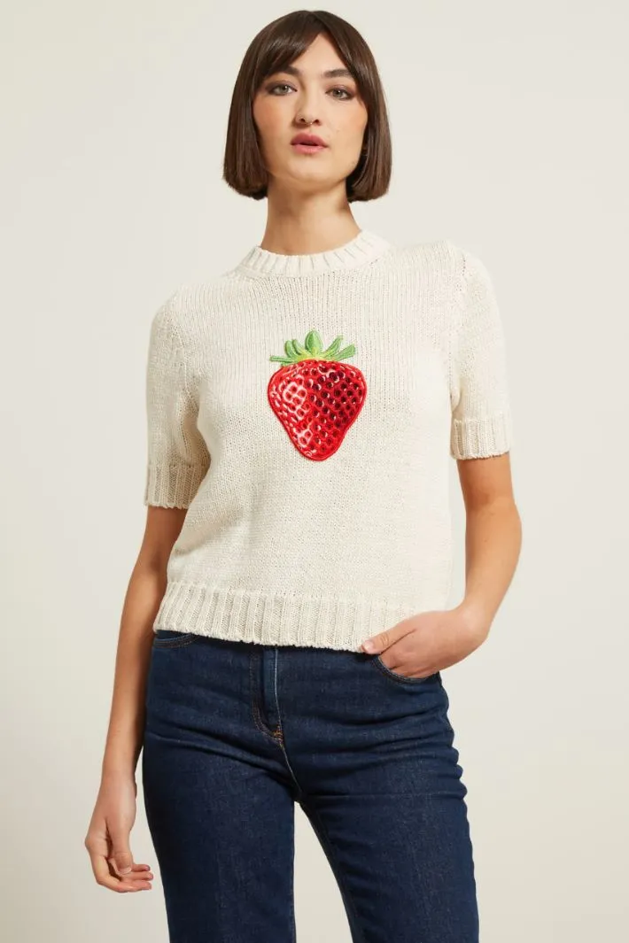 Maglia con ricamo