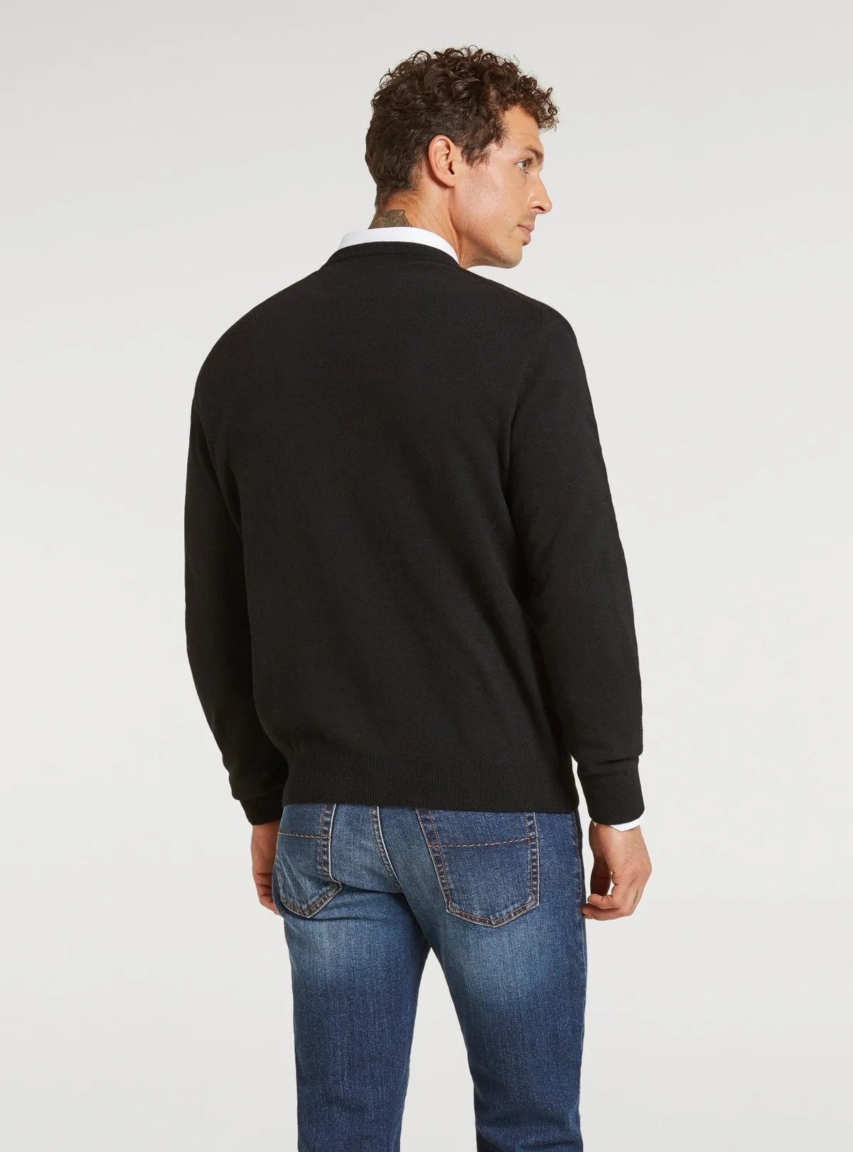   Maglia girocollo in lana e cashmere      