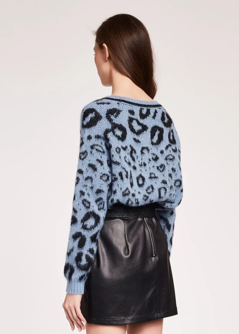 Maglia jacquard animalier