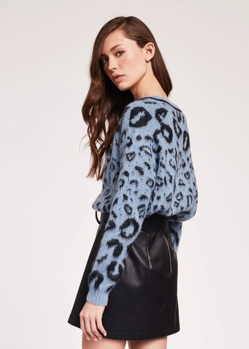 Maglia jacquard animalier