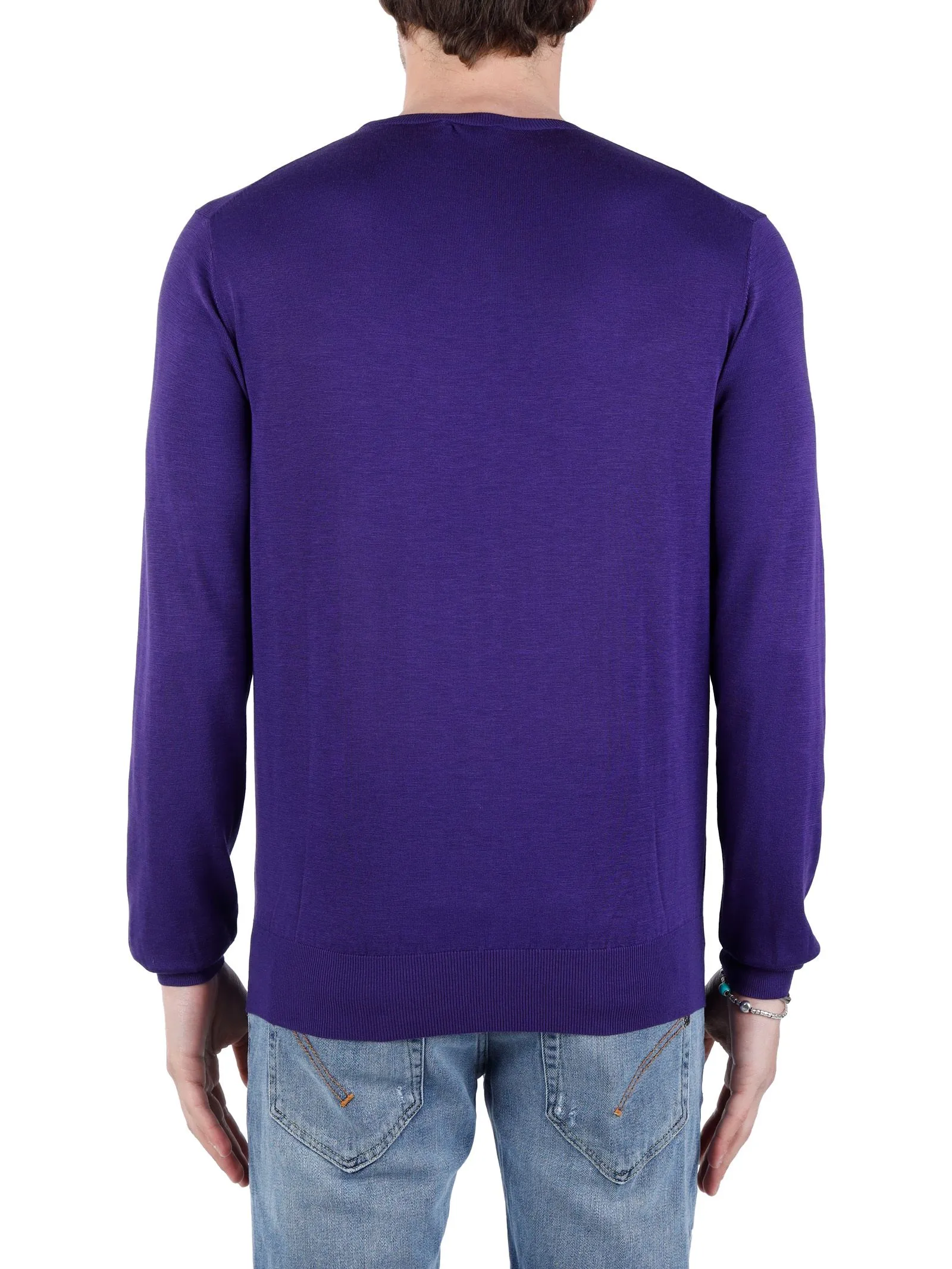 MAGLIA VIOLA IN MISTO SETA