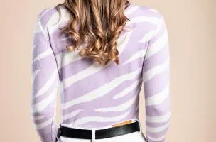 Maglietta in maglia a maniche lunghe, lilla