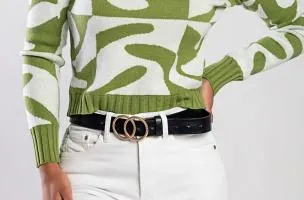 Maglietta lavorata a maglia con maniche lunghe, verde