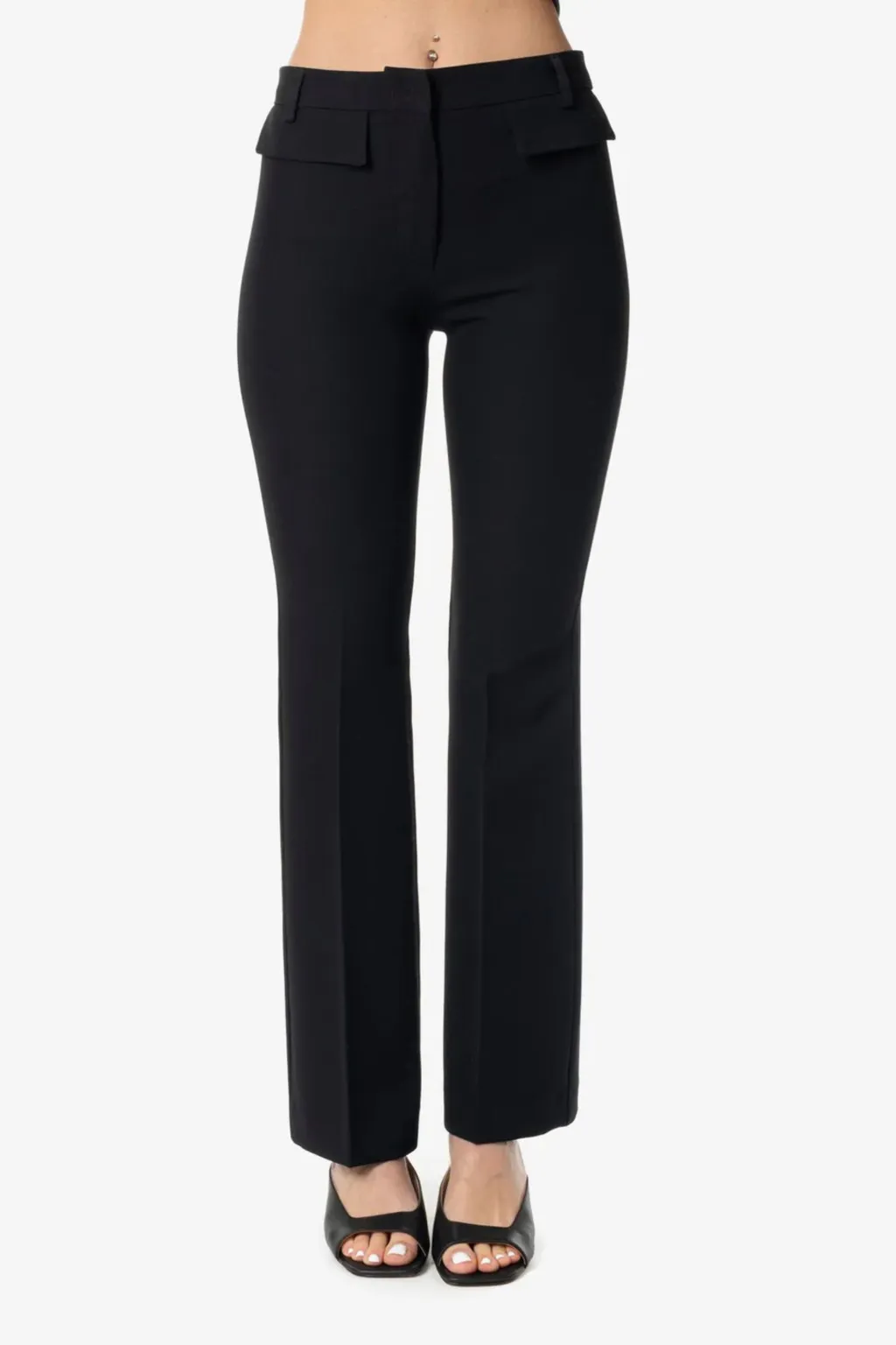 MARKUP PANTALONE FLARE IN TESSUTO BIELASTICO NERO 665111