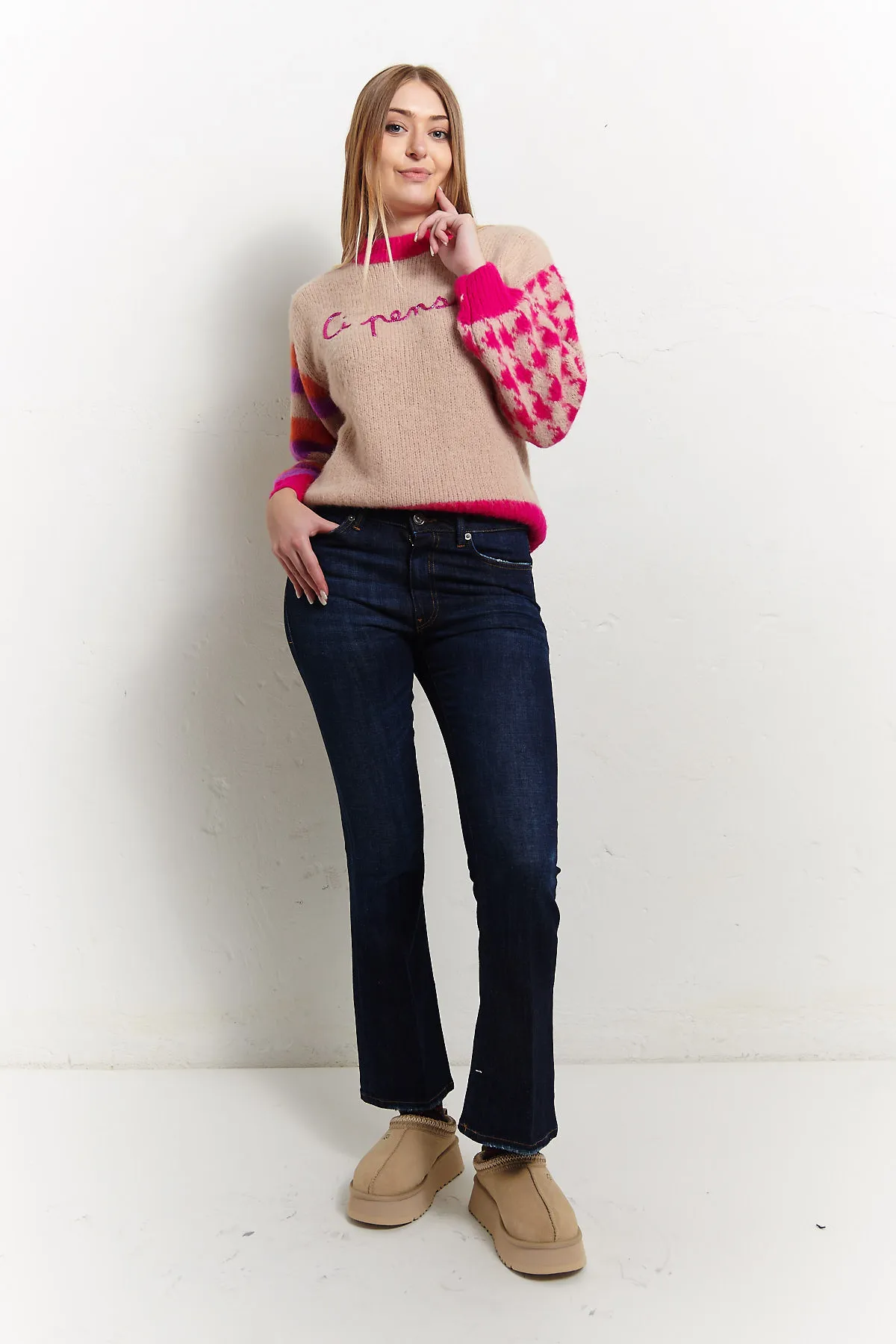MC2 SAINT BARTH Maglia jacquard con ricamo