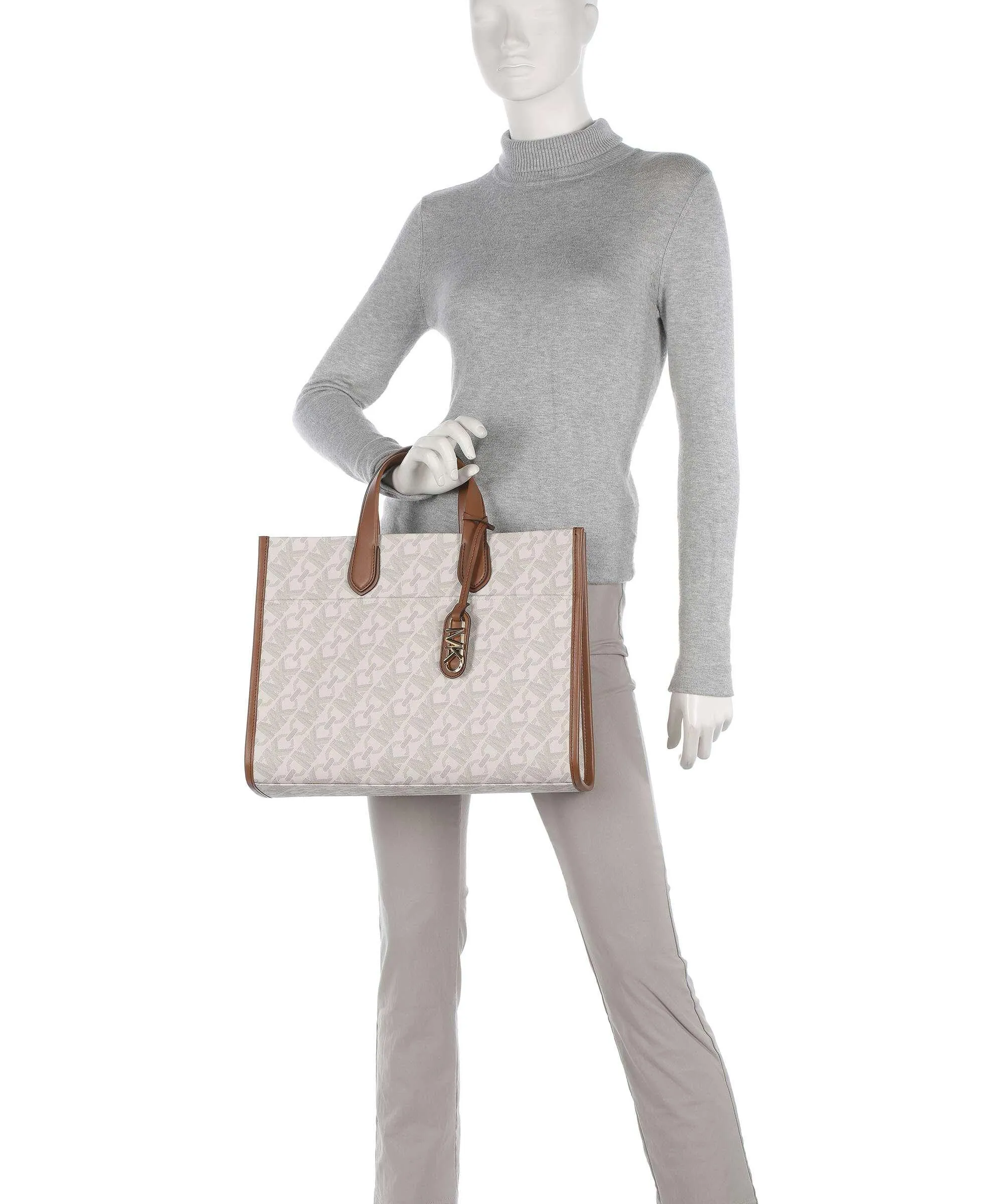  Michael Kors Gigi Borsa a mano tela avorio  