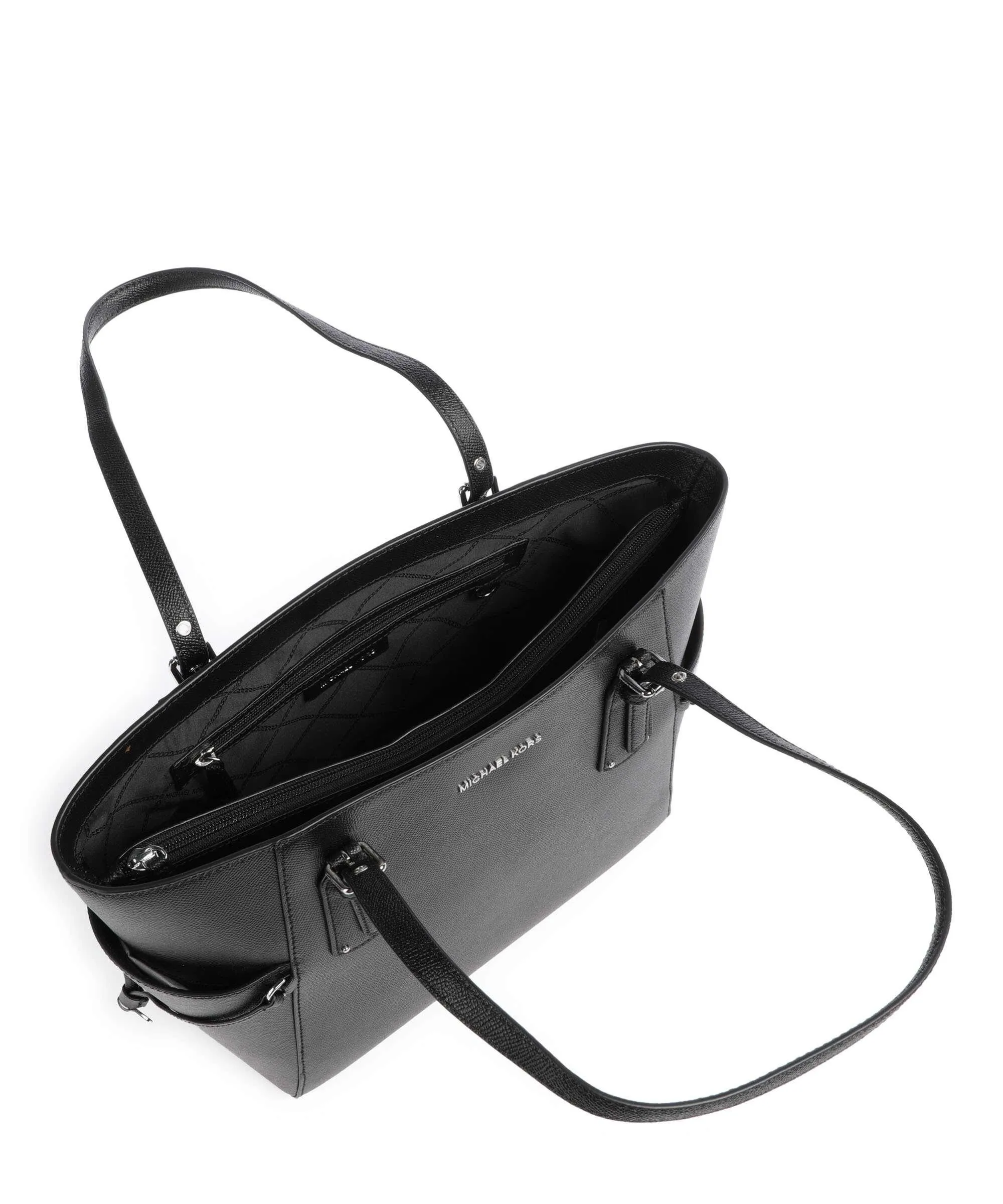  Michael Kors Voyager Borsa shopper pelle di vacchetta grana nero  