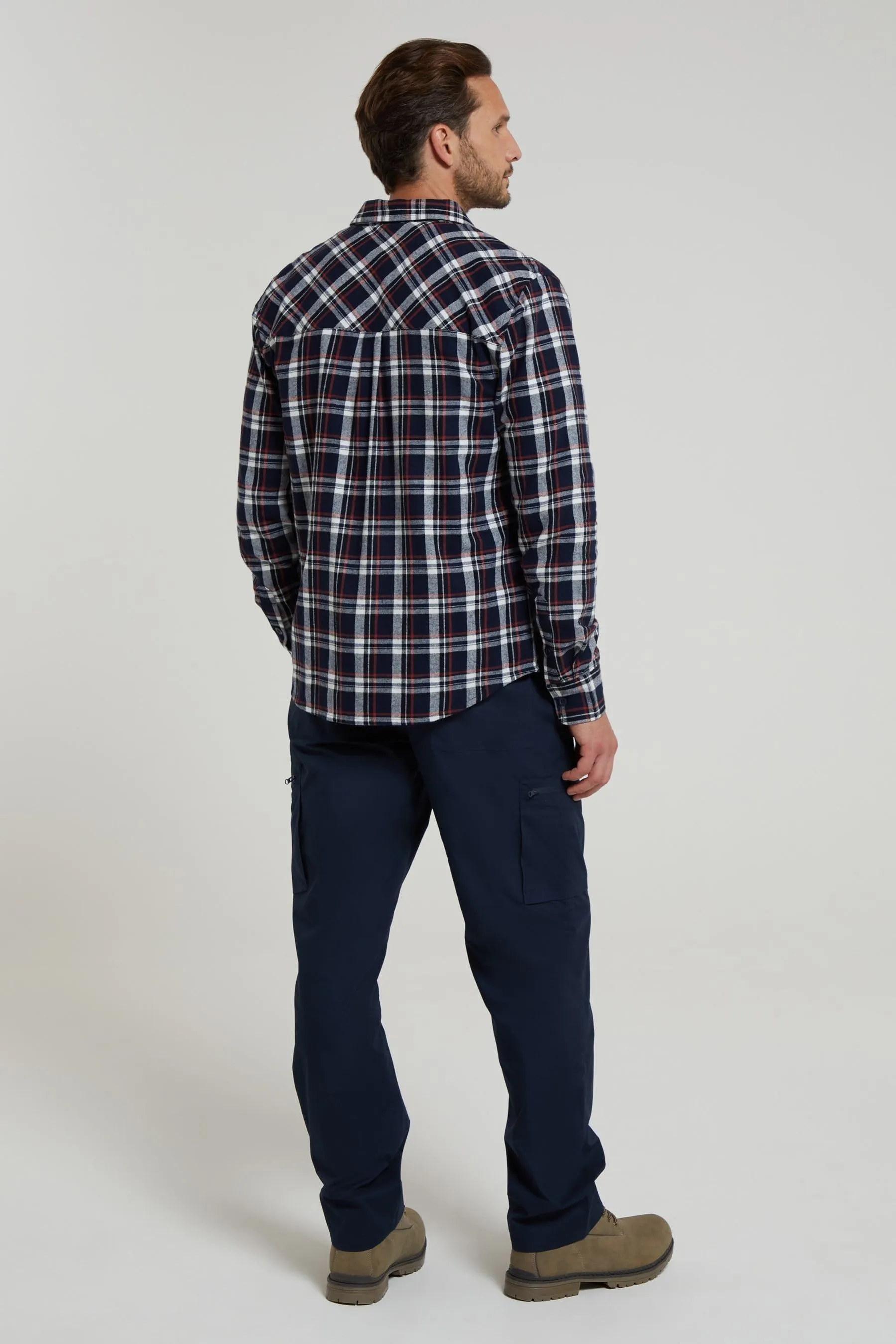 Mountain Warehouse Uomo Trace - Camicia Manica lunga flanella