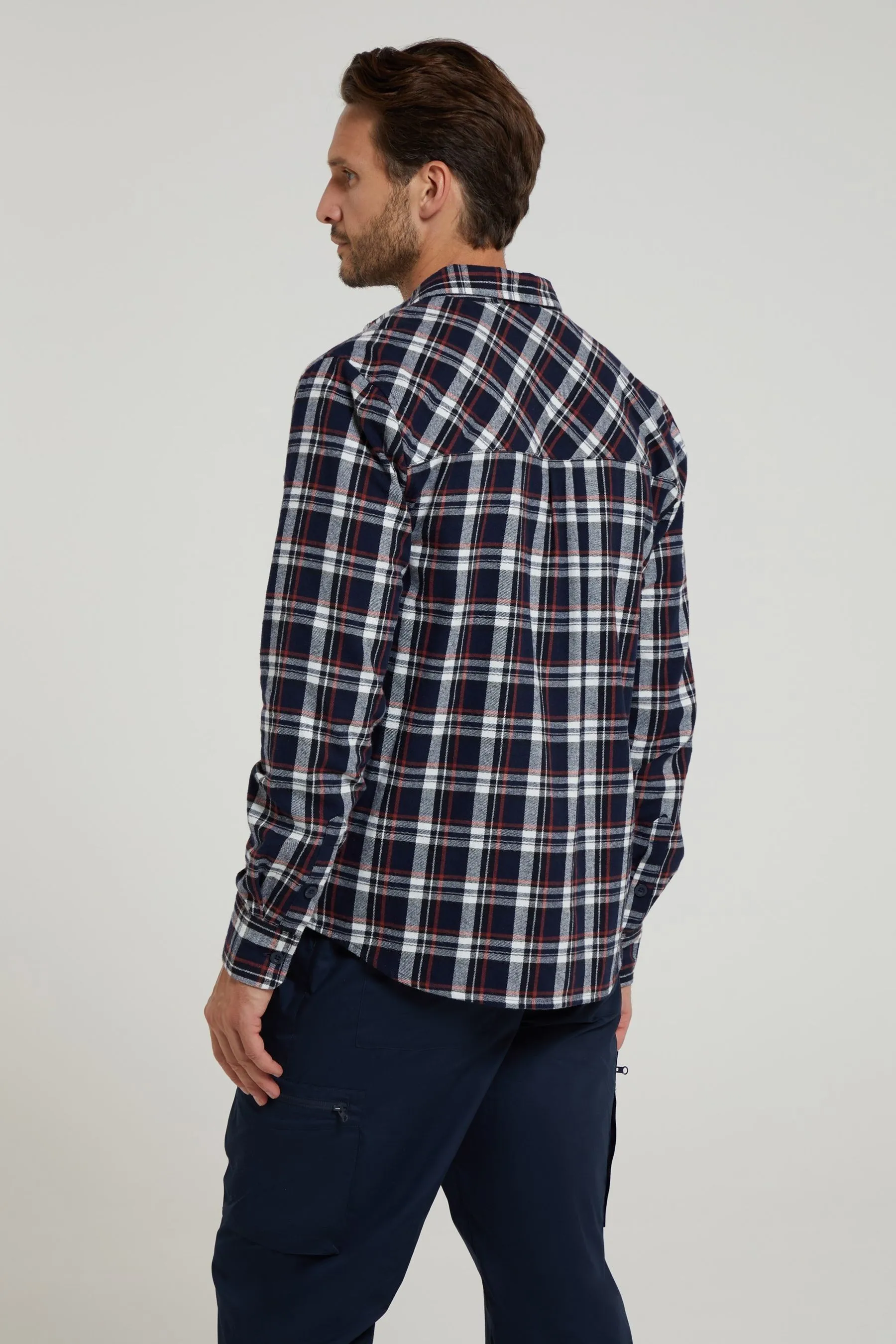Mountain Warehouse Uomo Trace - Camicia Manica lunga flanella