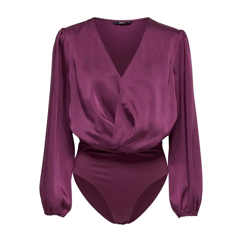 Only camicia body in raso da donna
