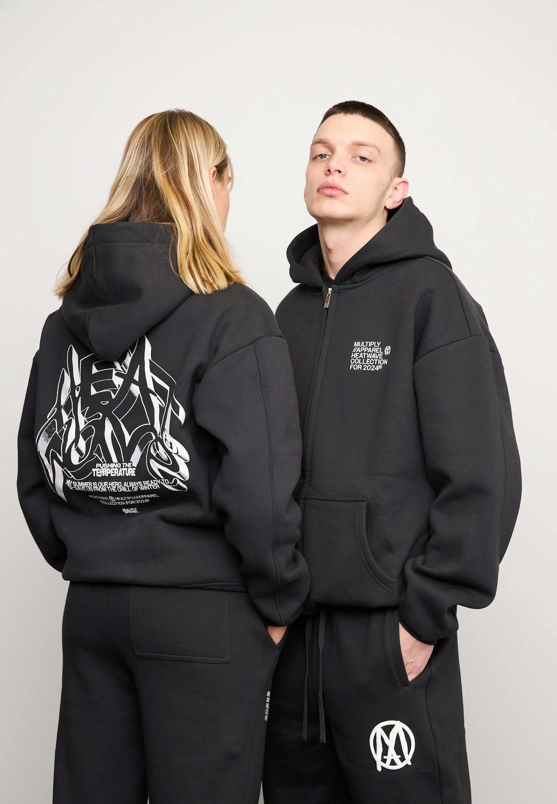 OVERSIZE TEMPERATURE - Felpa con zip
