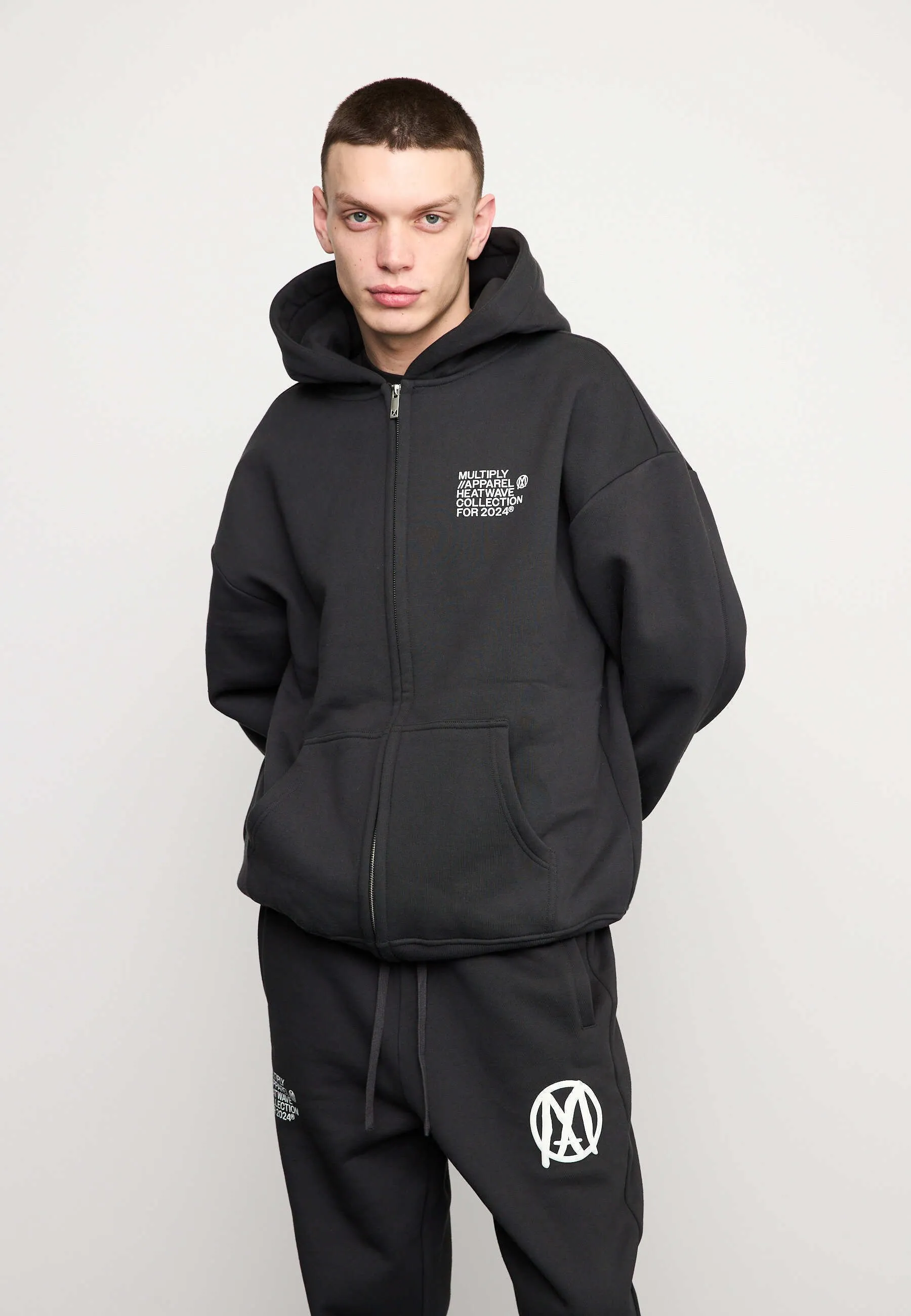 OVERSIZE TEMPERATURE - Felpa con zip