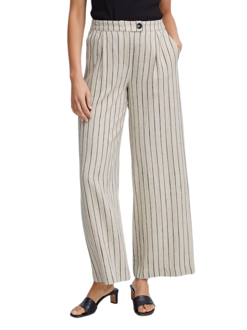Pantalone Donna Byjohanna a righe bianco e nero