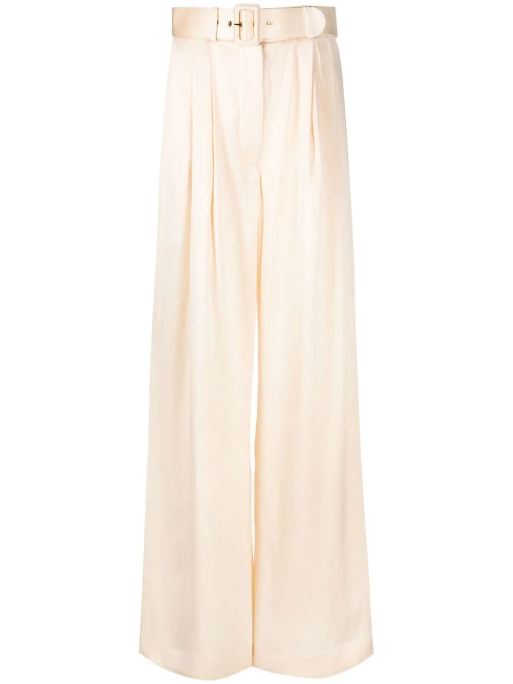 Pantaloni a palazzo con cintura in rosa - donna