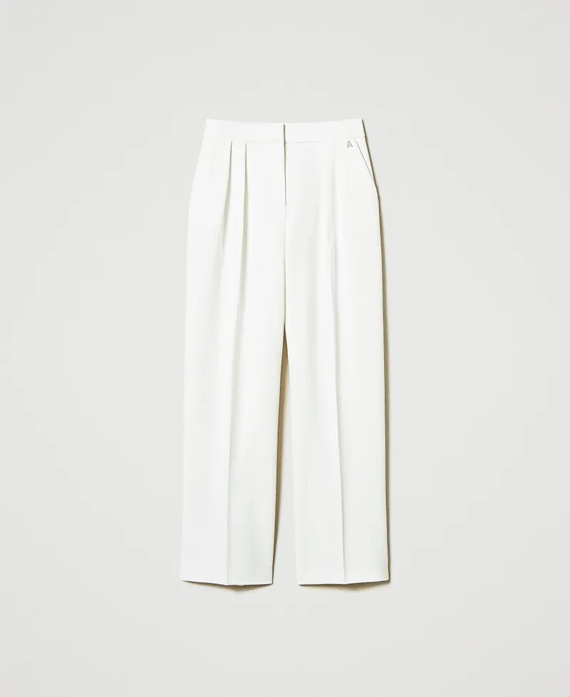 Pantaloni a palazzo con pieghe