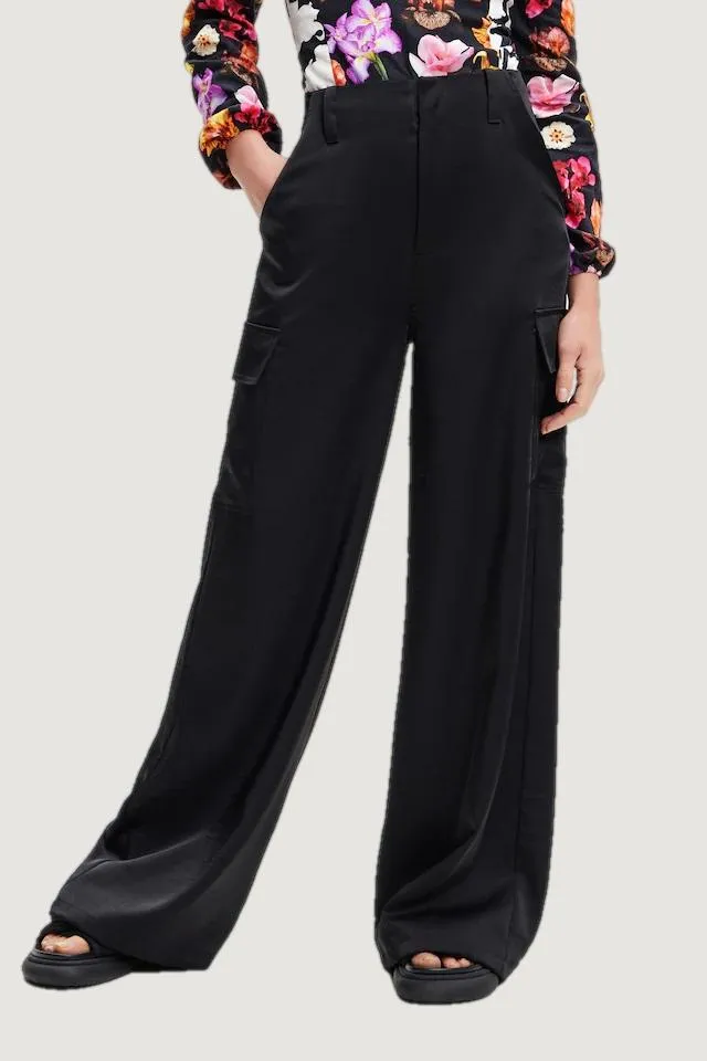 Pantaloni a palazzo Desigual pant thelma Nero