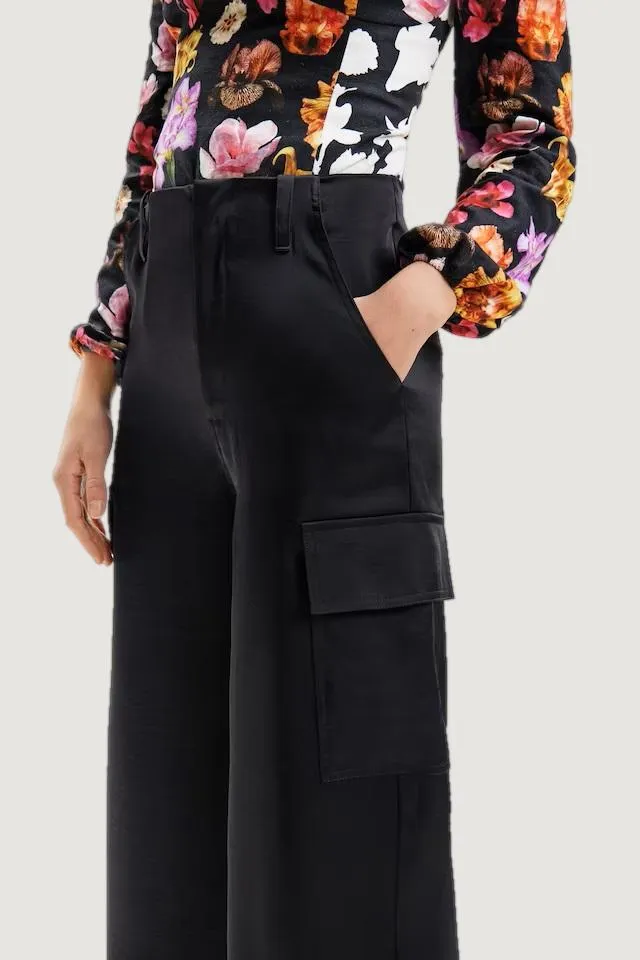 Pantaloni a palazzo Desigual pant thelma Nero