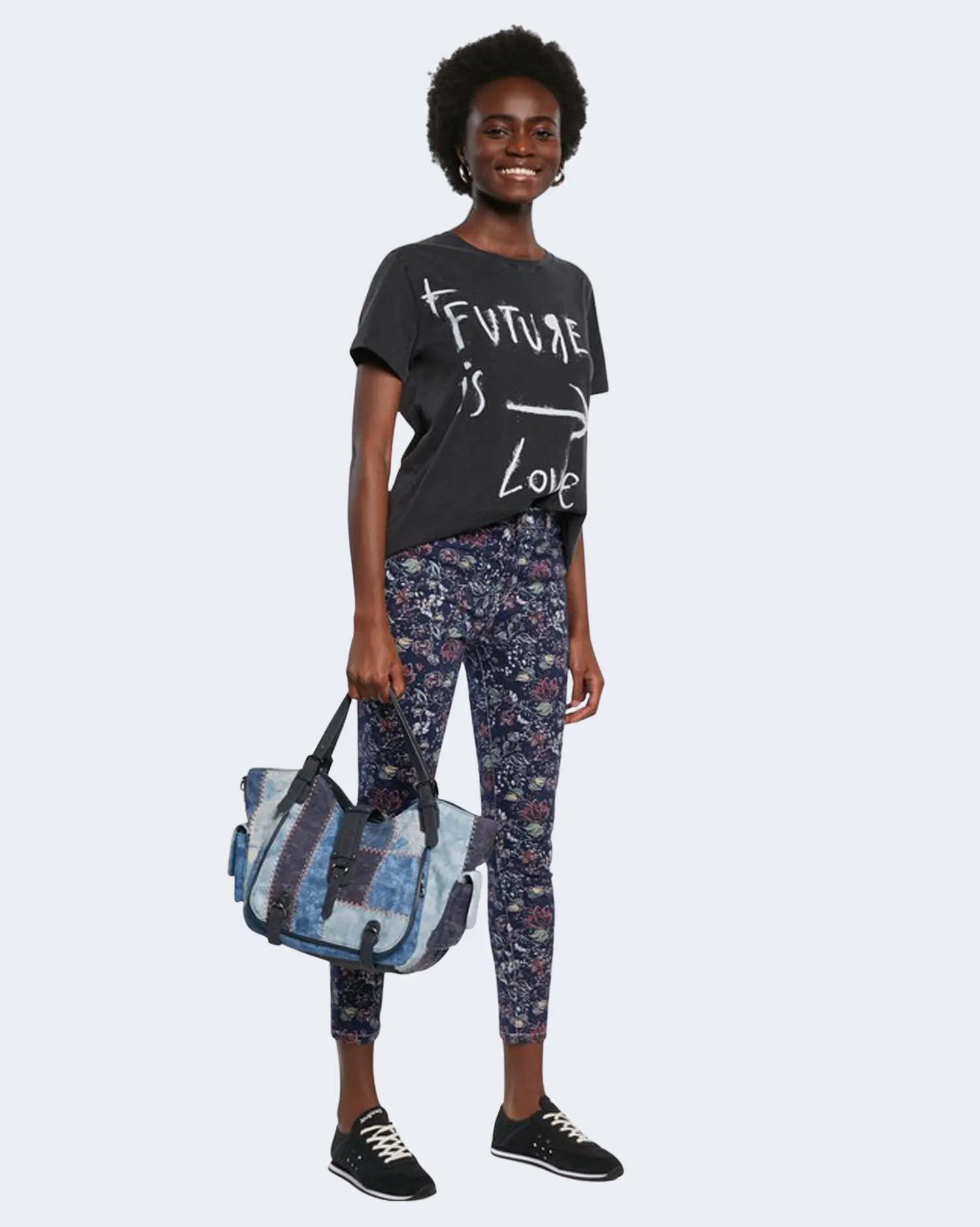 Pantaloni a palazzo Desigual sam  Blu