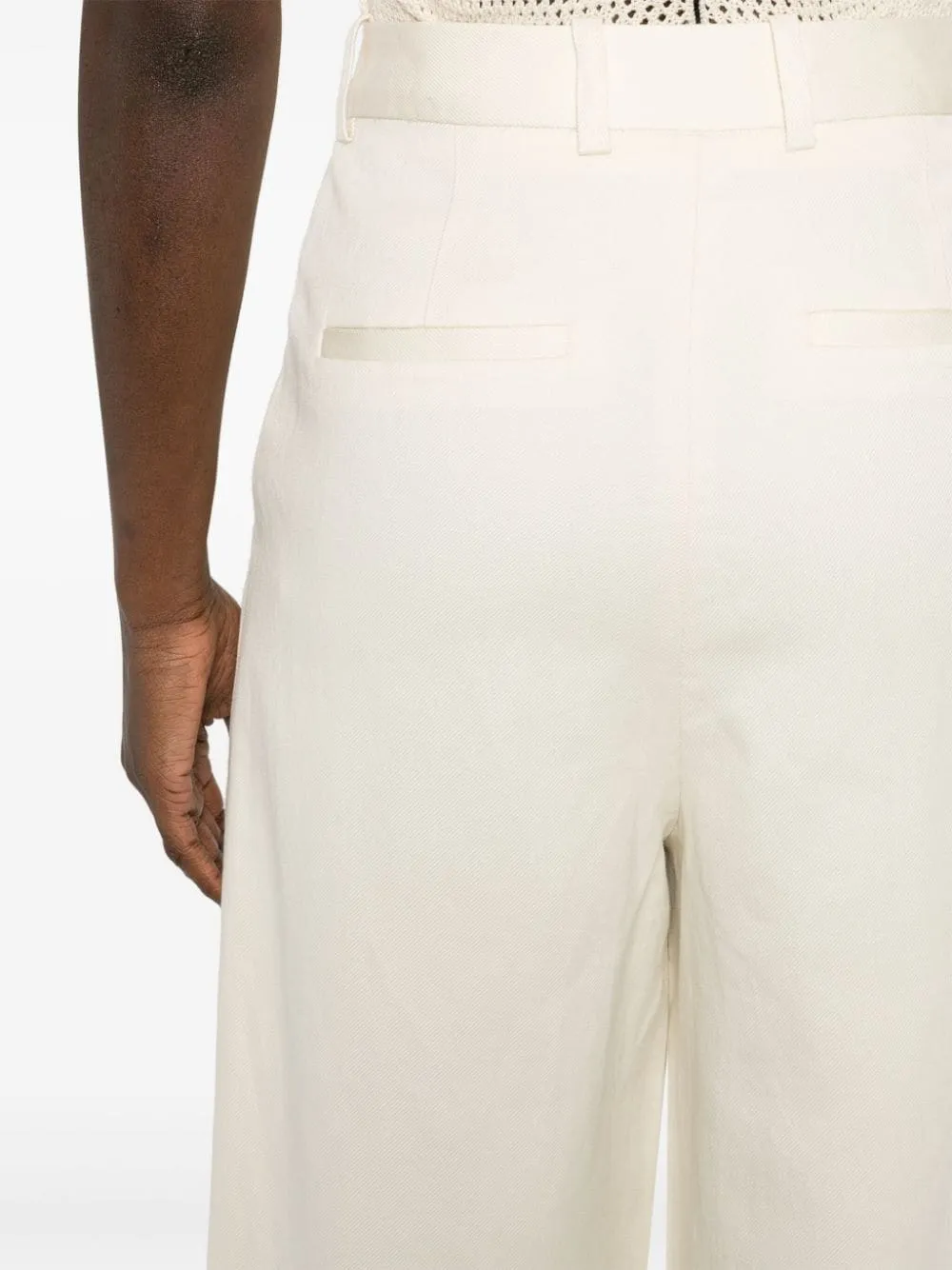 Pantaloni a palazzo Idai in bianco - donna