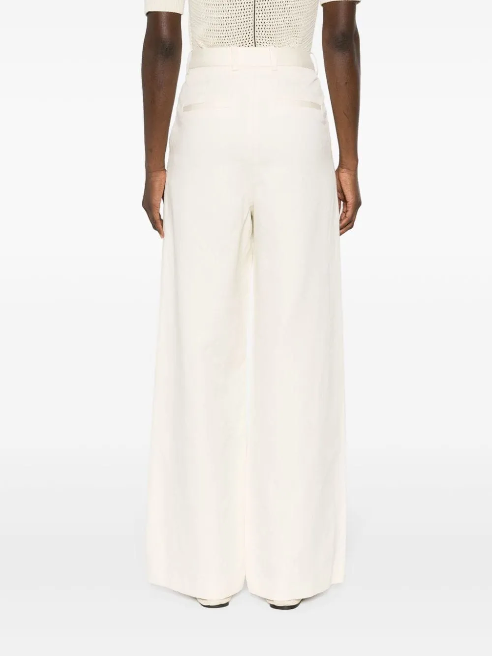 Pantaloni a palazzo Idai in bianco - donna