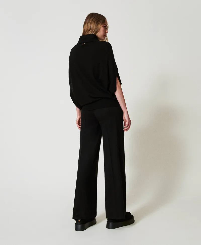 Pantaloni a palazzo in misto lana