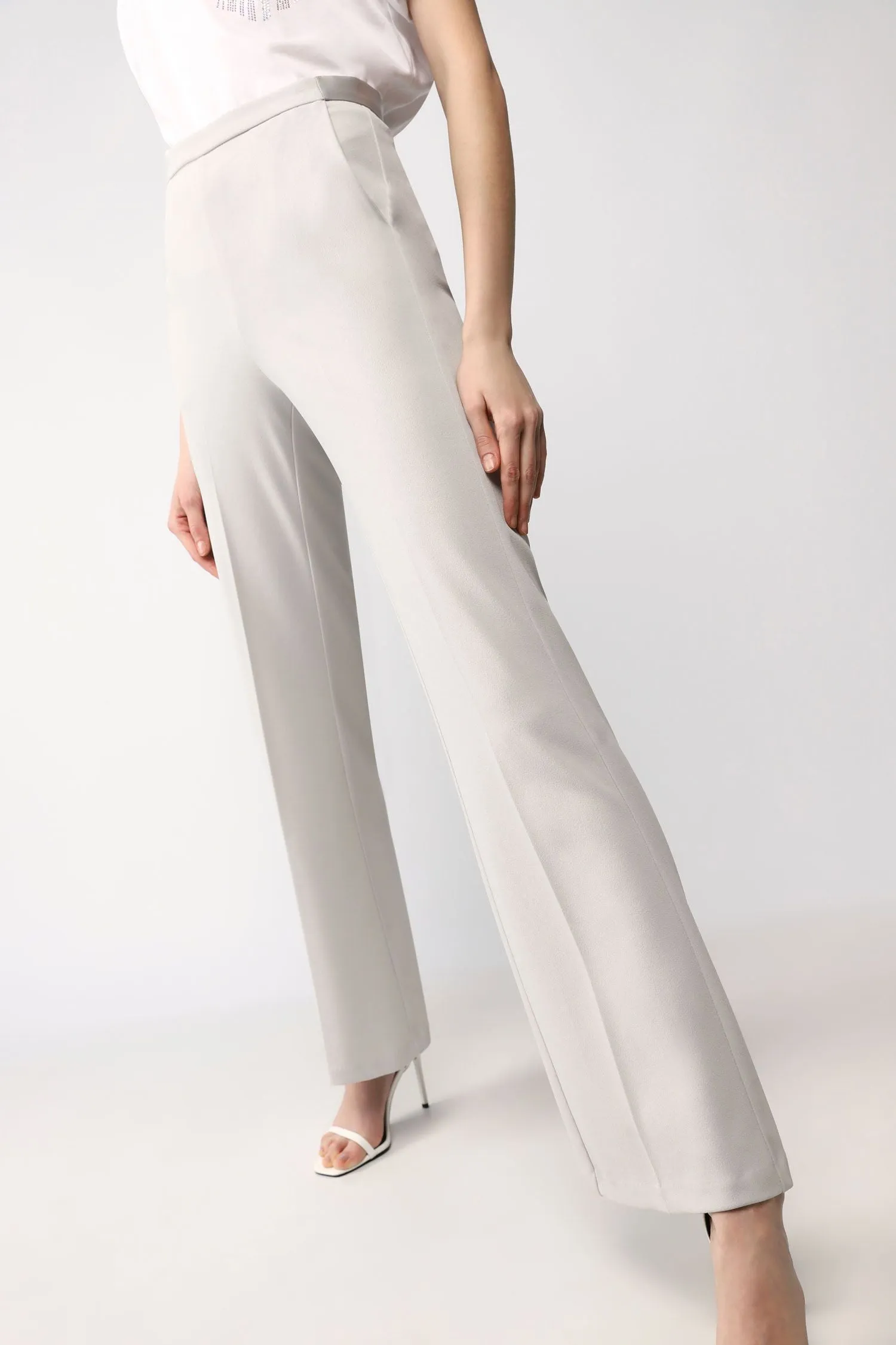 PANTALONI A PALAZZO MONOCOLOUR CON PIEGA STIRATA IMPERIAL