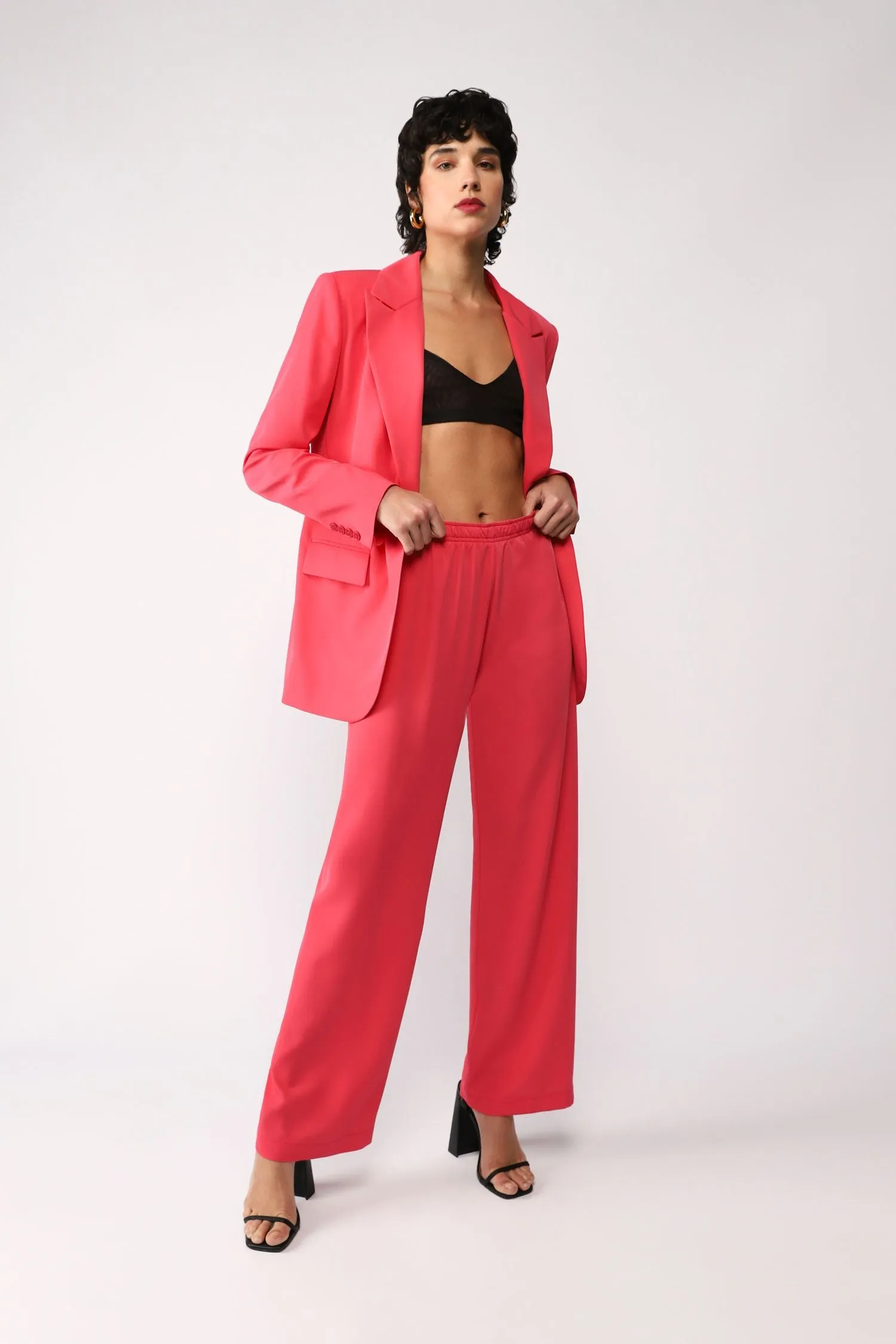 PANTALONI A PALAZZO MONOCOLOUR CON VITA ELASTICIZZATA IMPERIAL