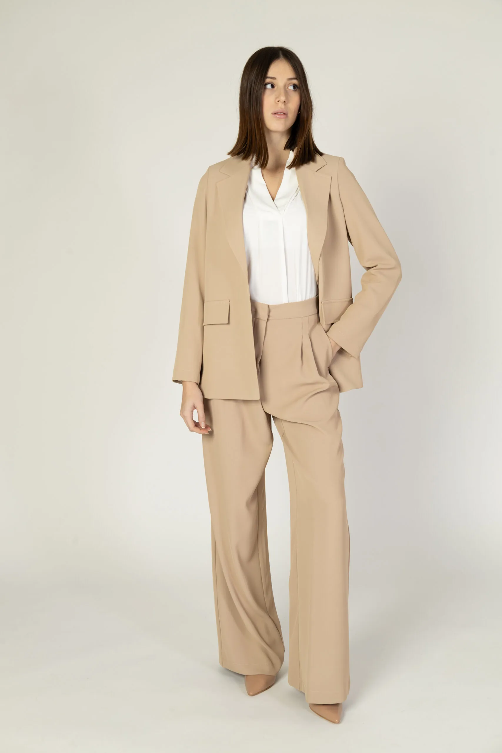 Pantaloni a palazzo Sandro Ferrone  Beige