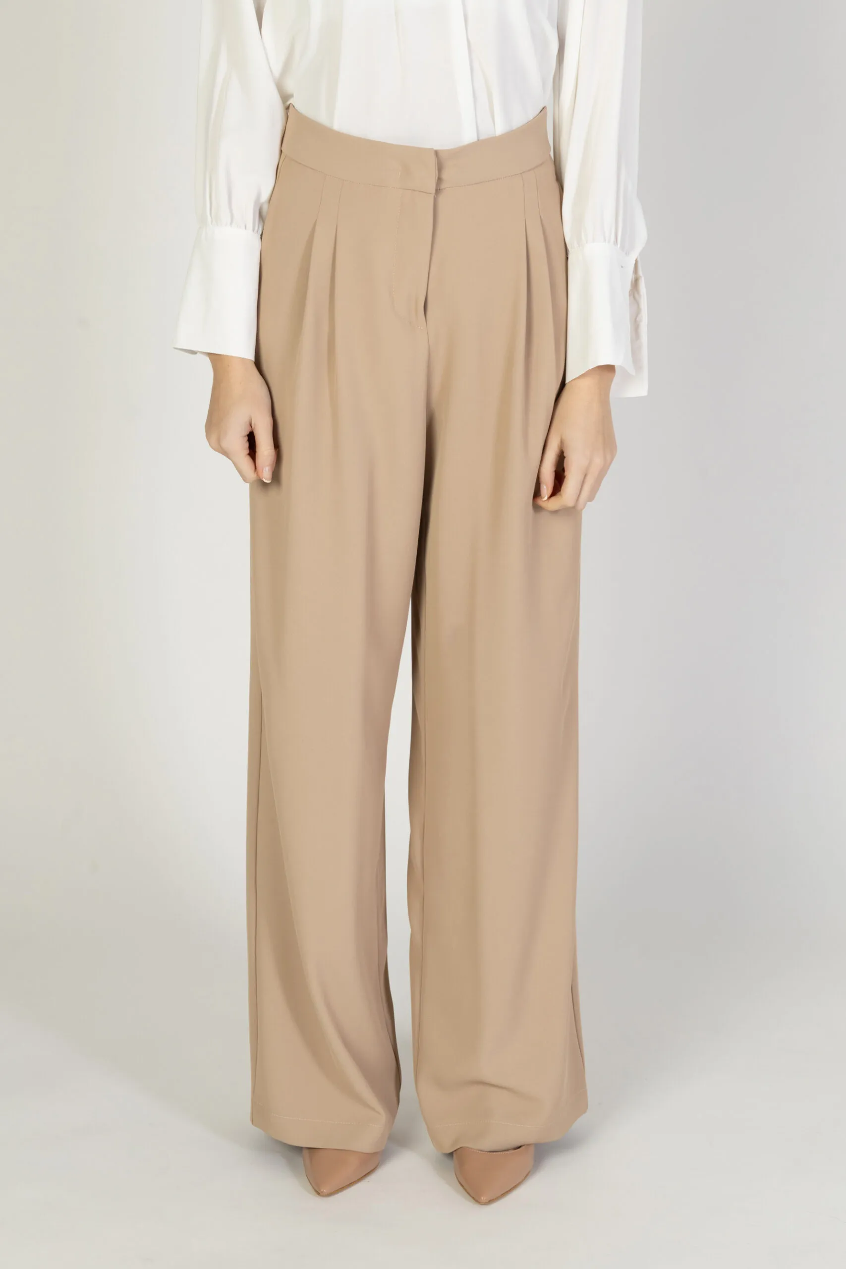 Pantaloni a palazzo Sandro Ferrone  Beige