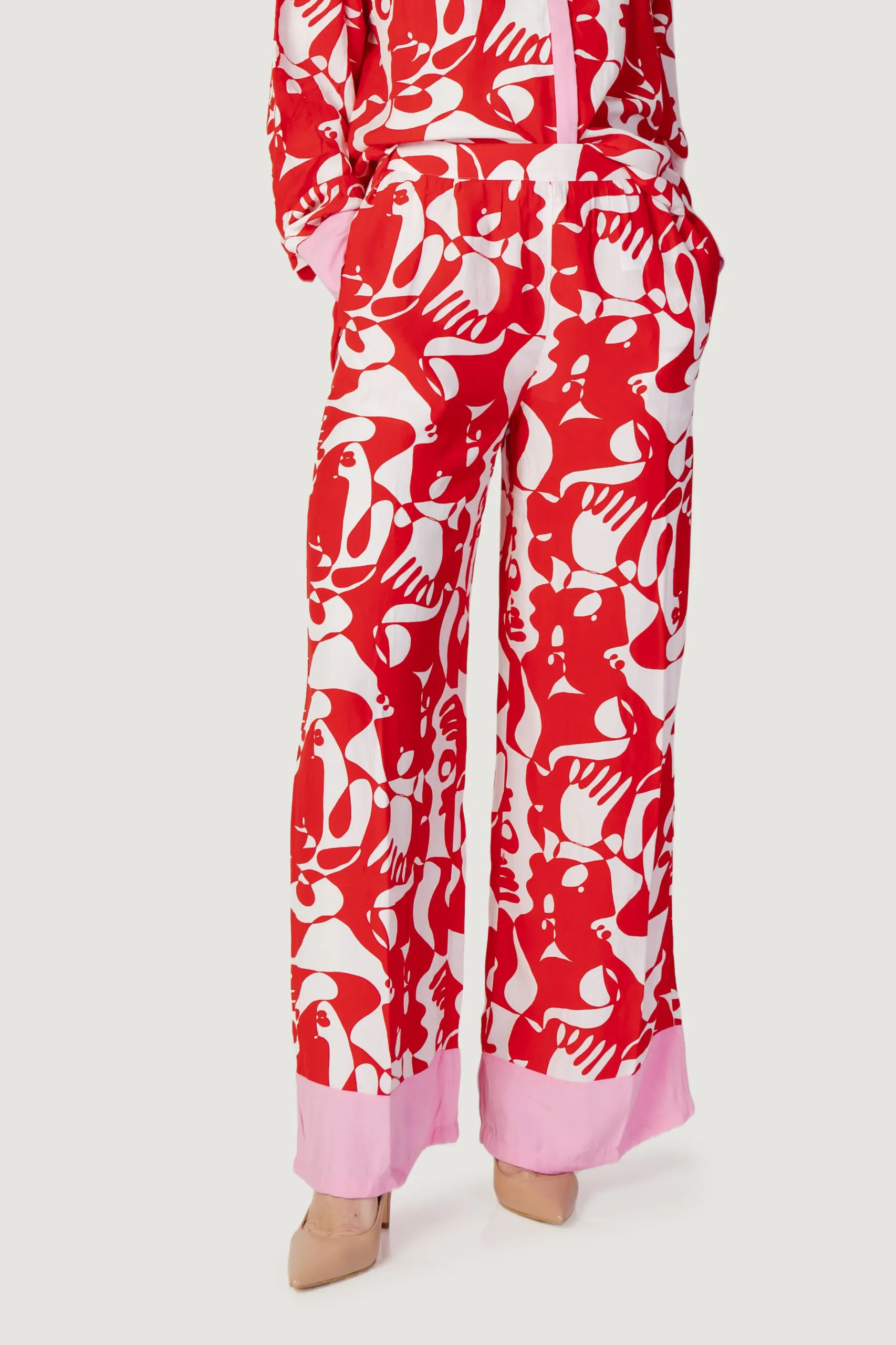 Pantaloni a palazzo Vila Clothes vikikki mat hw wide Rosso