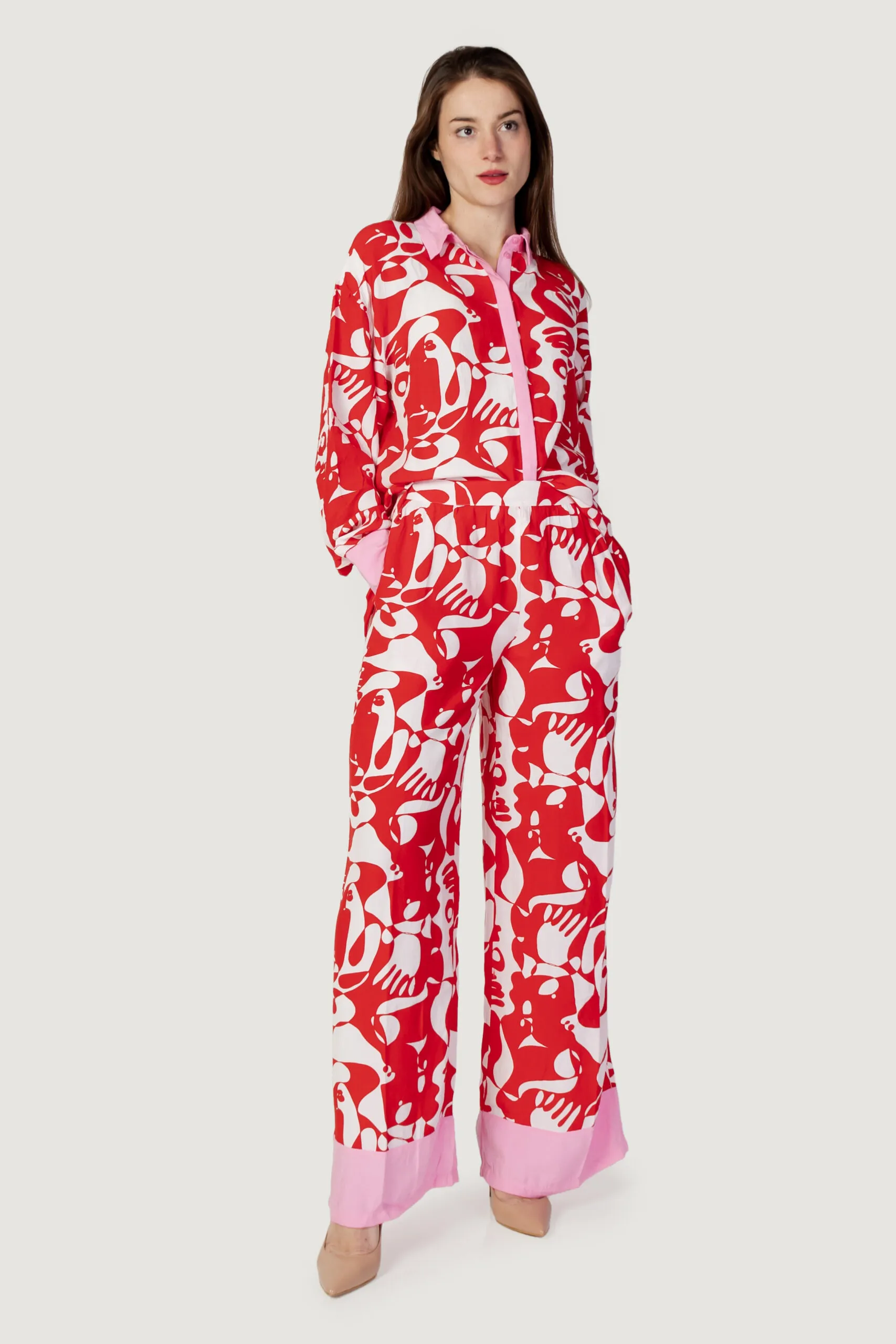 Pantaloni a palazzo Vila Clothes vikikki mat hw wide Rosso