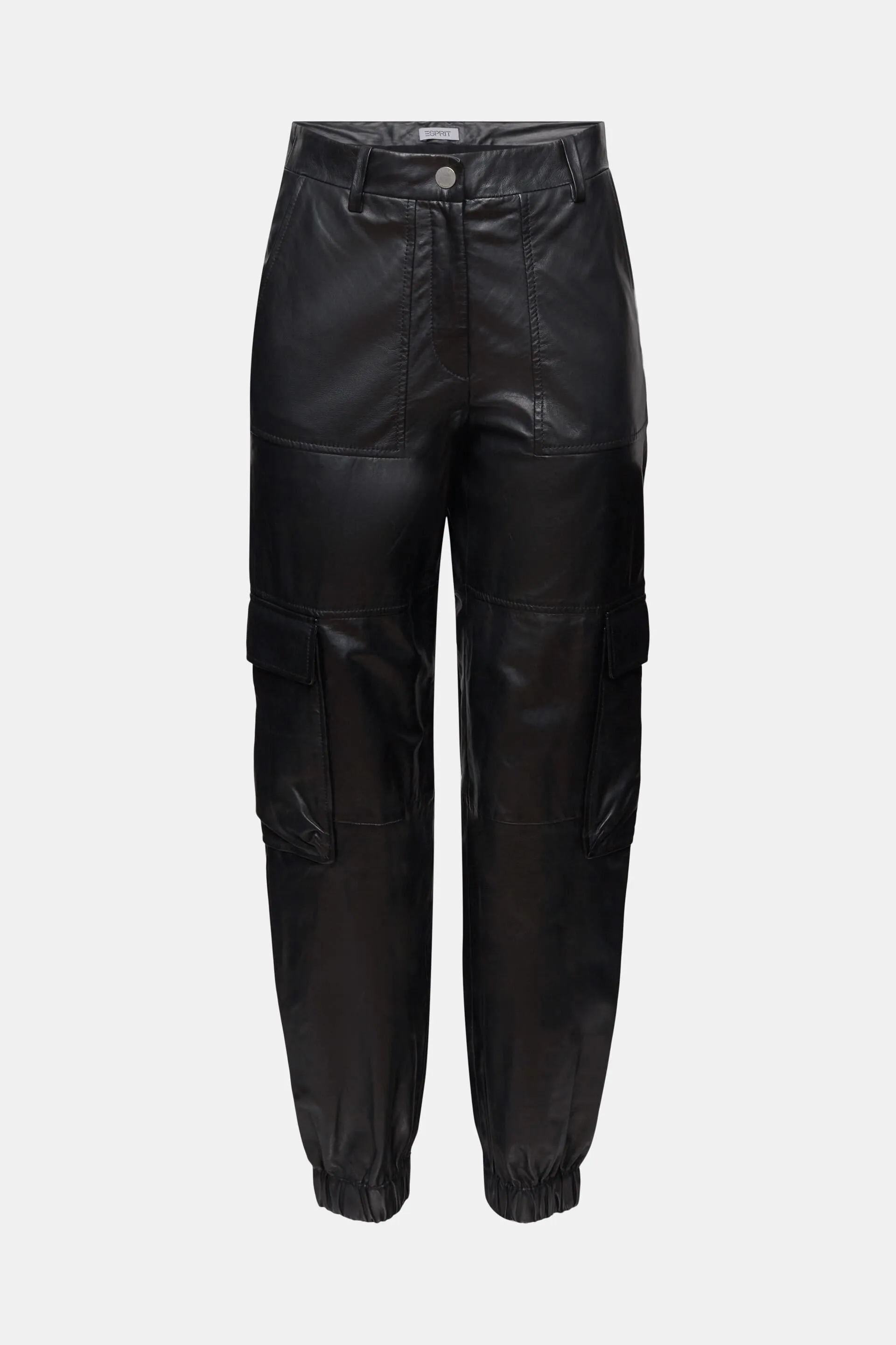 Pantaloni cargo affusolati in pelle
