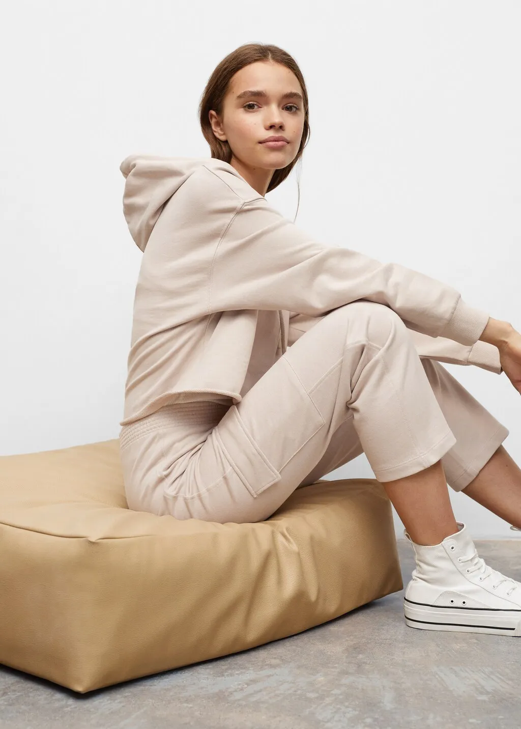 Pantaloni cargo cotone