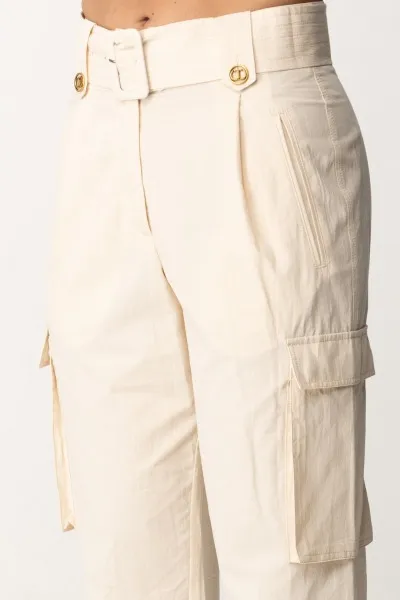 Pantaloni cargo PARCHMENT