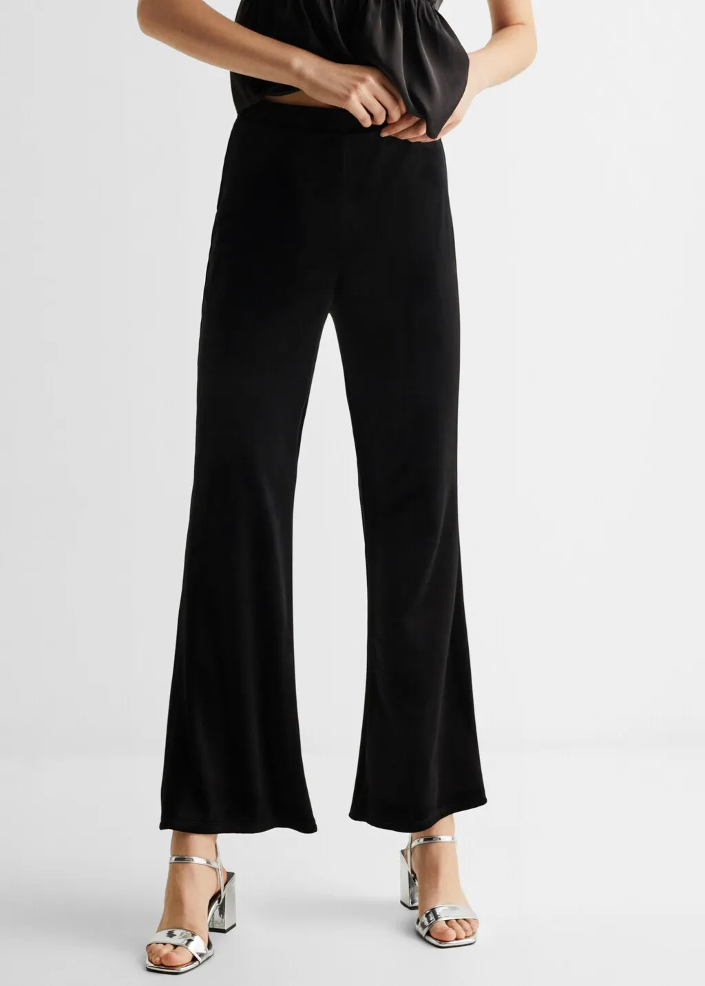 Pantaloni effetto velluto