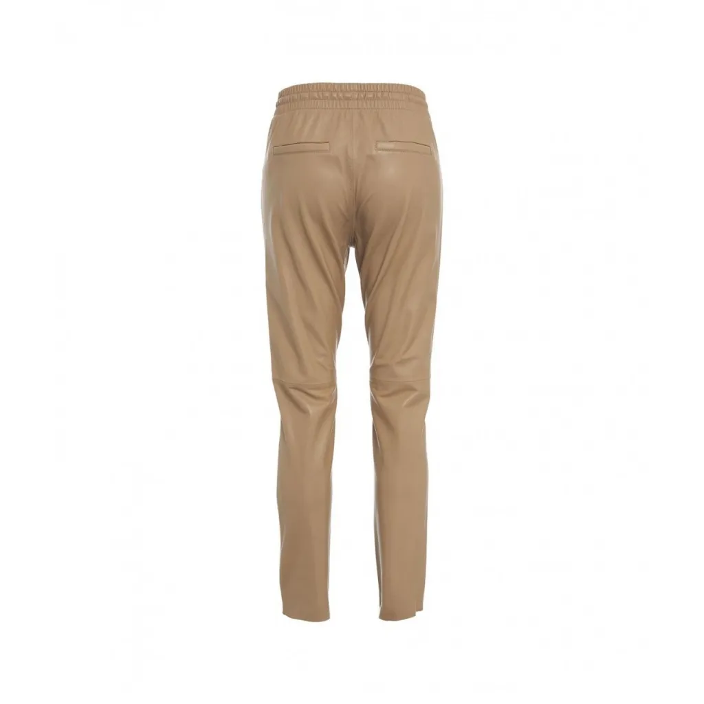 Pantaloni in montone marrone chiaro