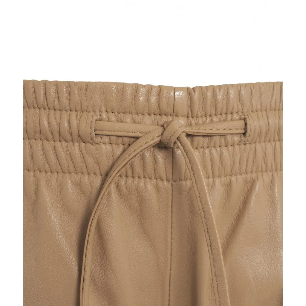 Pantaloni in montone marrone chiaro