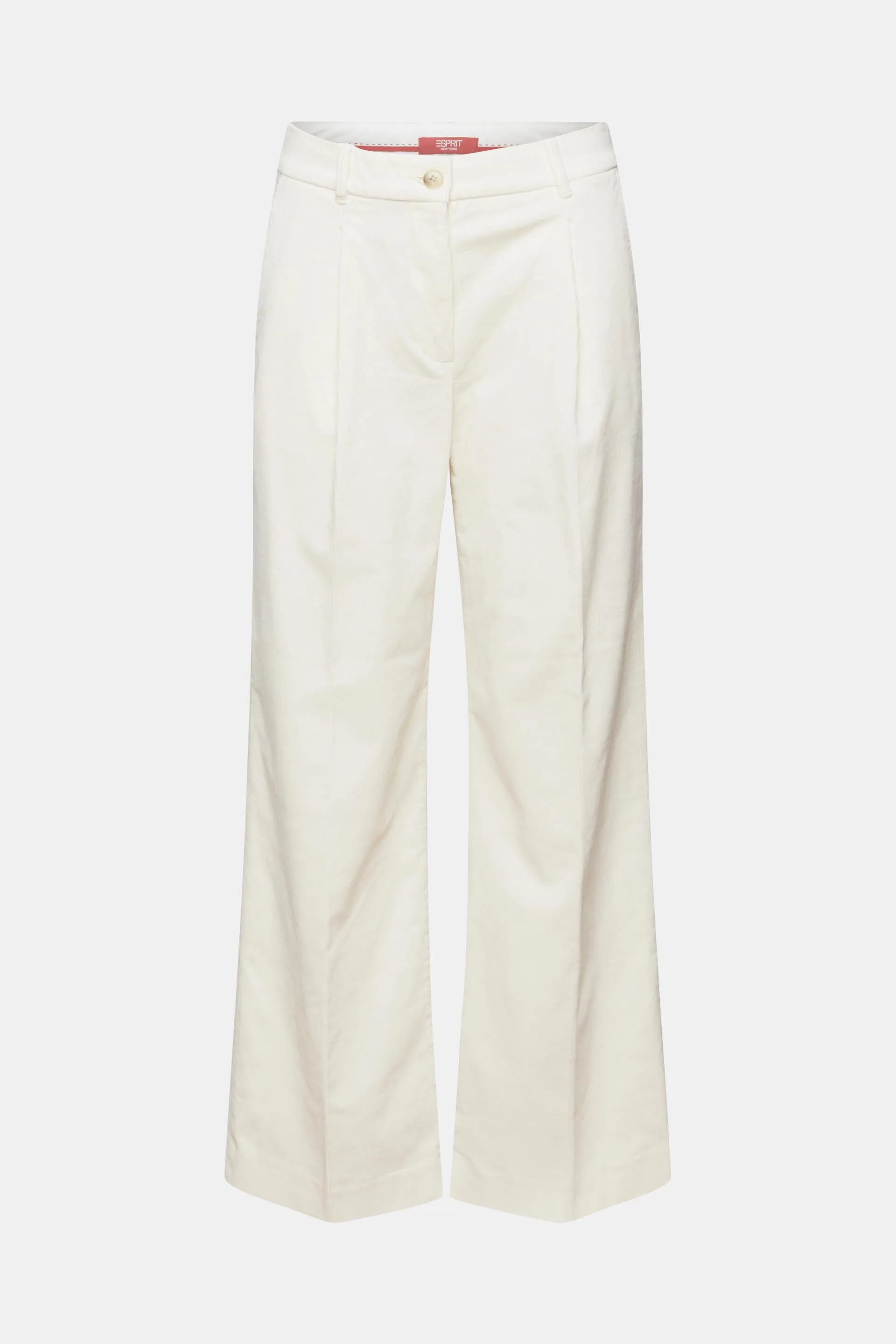 Pantaloni in velluto a vita media Wide Fit