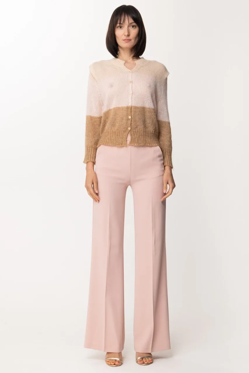Pantaloni palazzo a vita alta ROSA MATURA