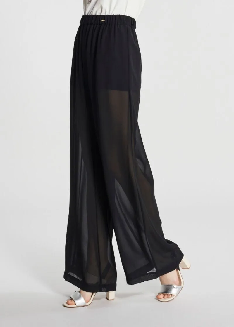 Pantaloni palazzo in georgette