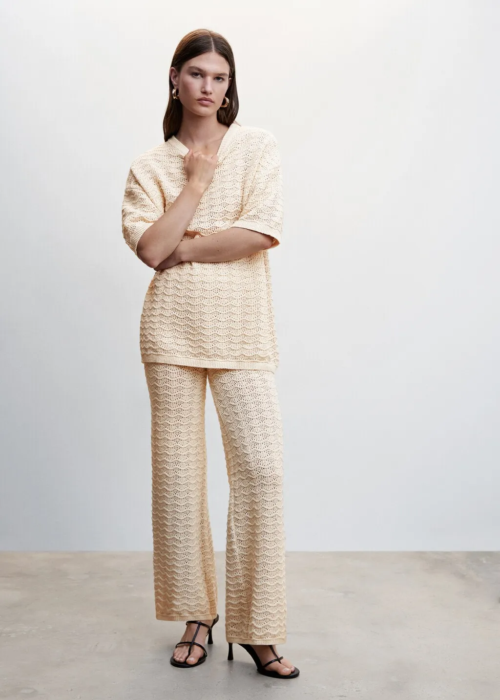 Pantaloni palazzo maglia