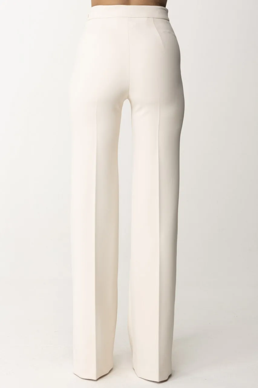 Pantaloni palazzo stretch Burro