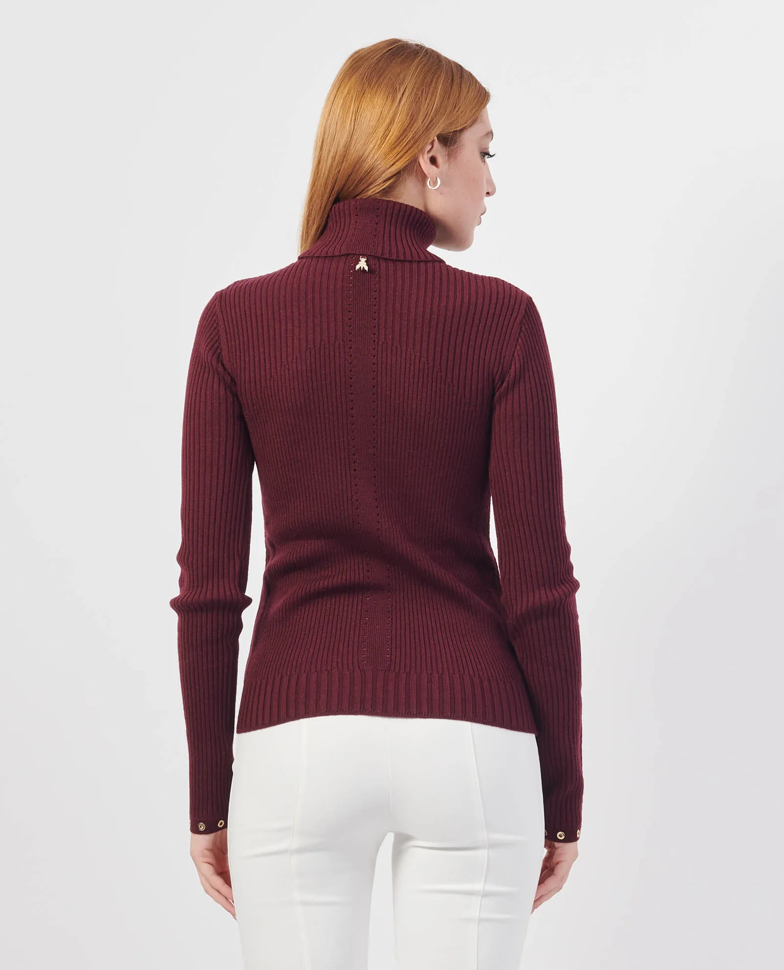 PATRIZIA PEPE      Maglia a collo alto in lana Essential Patrizia Pepe