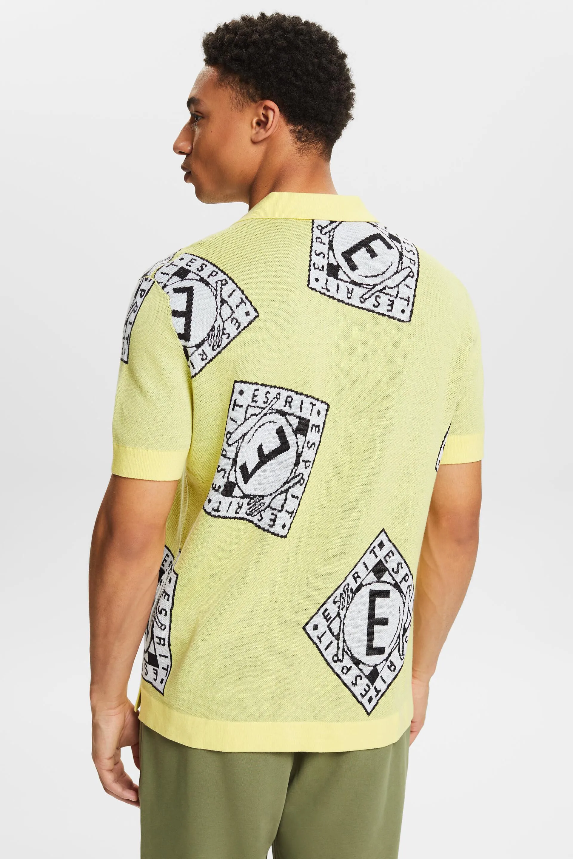 Polo con logo jacquard