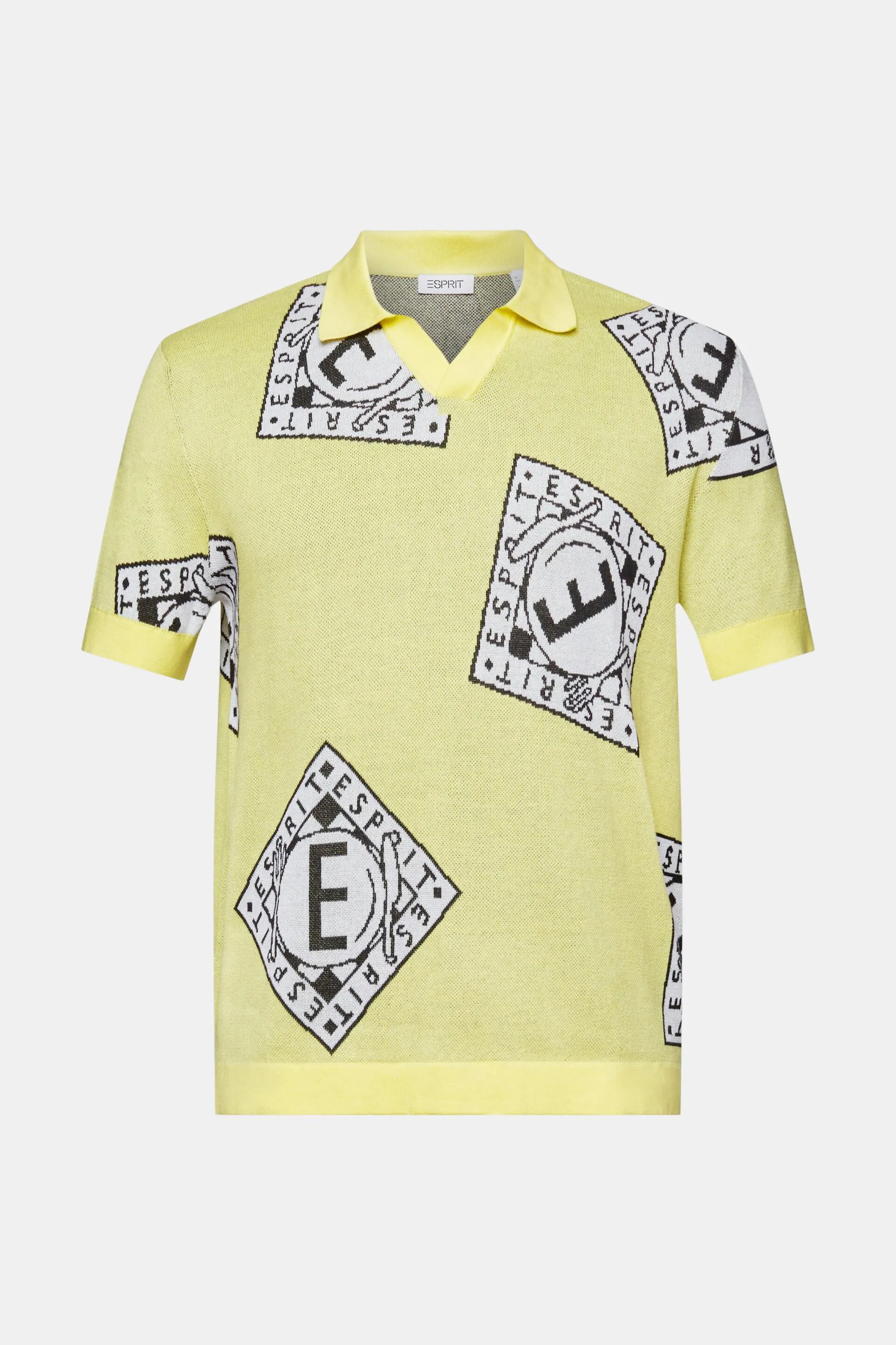Polo con logo jacquard