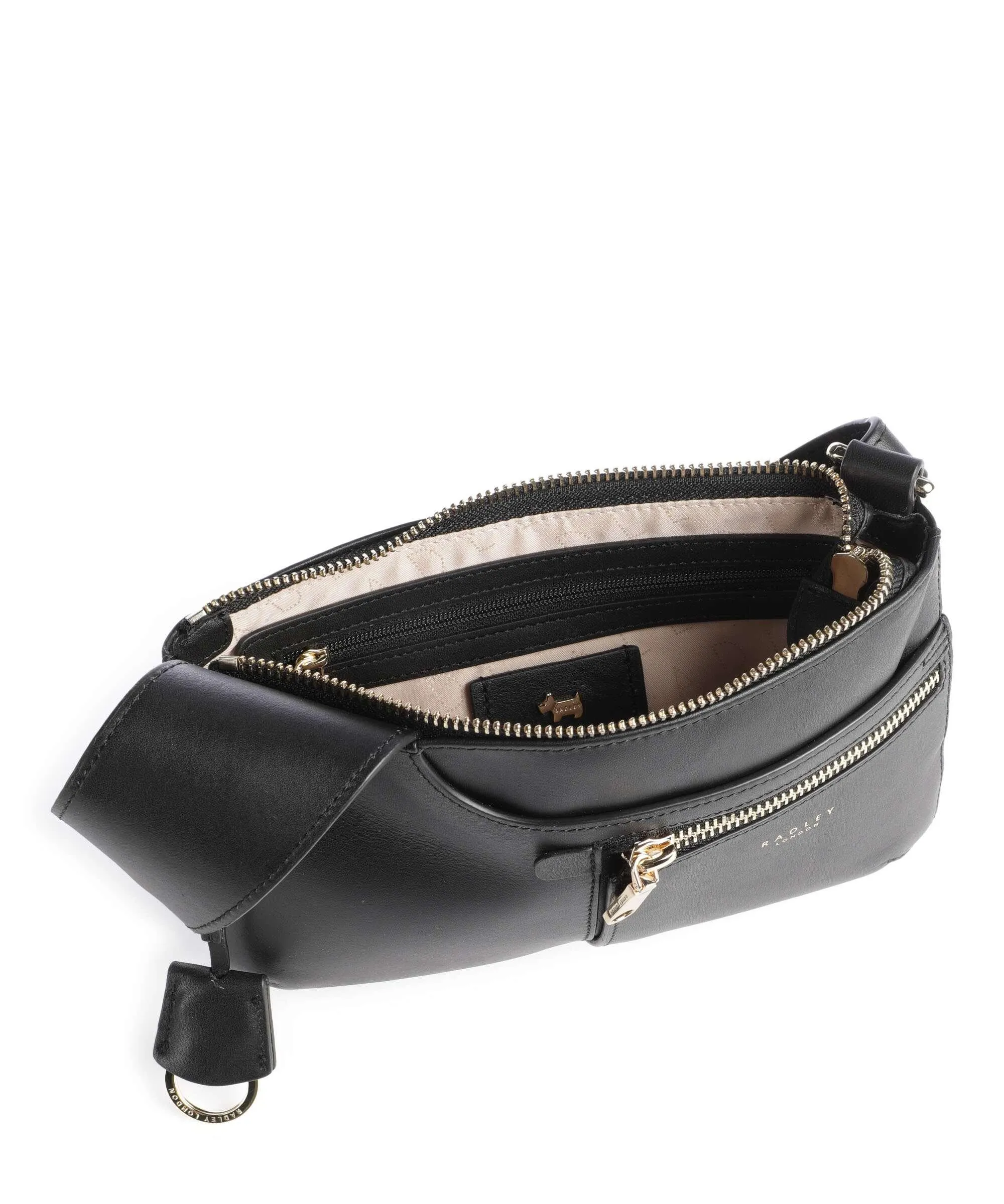  Radley London Pockets 2.0 Borsa a tracolla pelle a grana fine nero  
