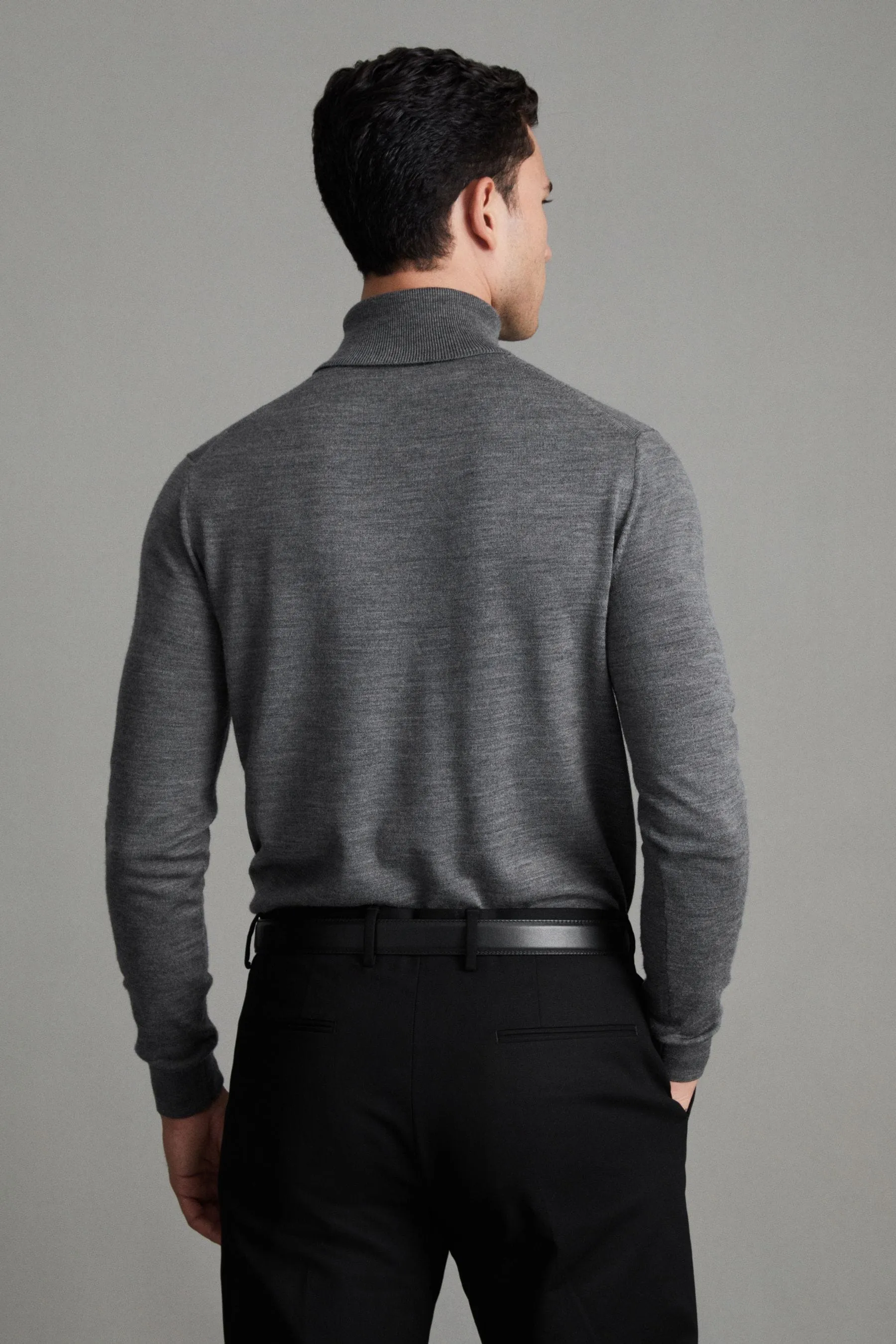 Reiss Caine Vestibilità attillata / Slim - Maglia a collo alto in lana merino    