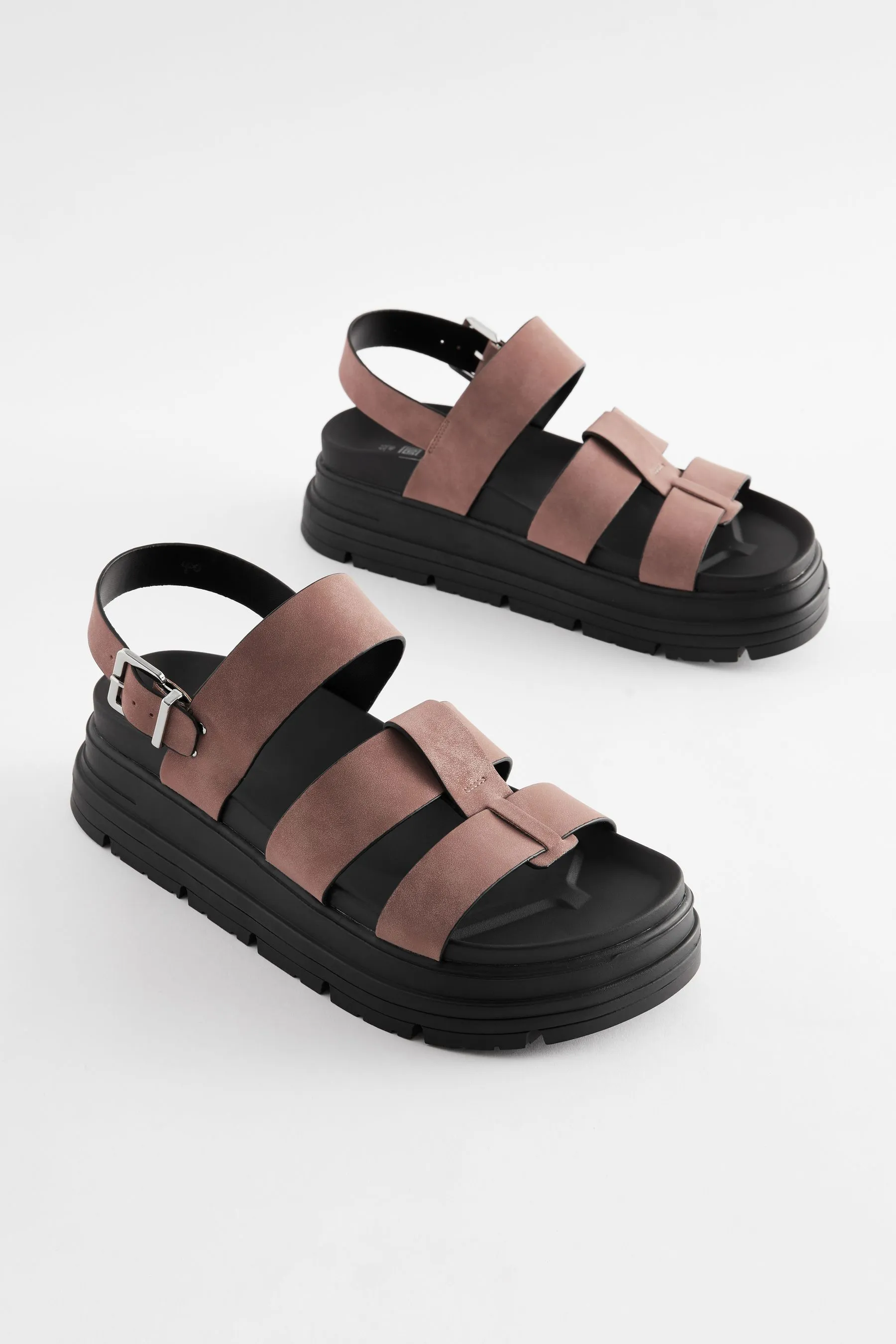 Sandali stile gladiatore con plateau spesso